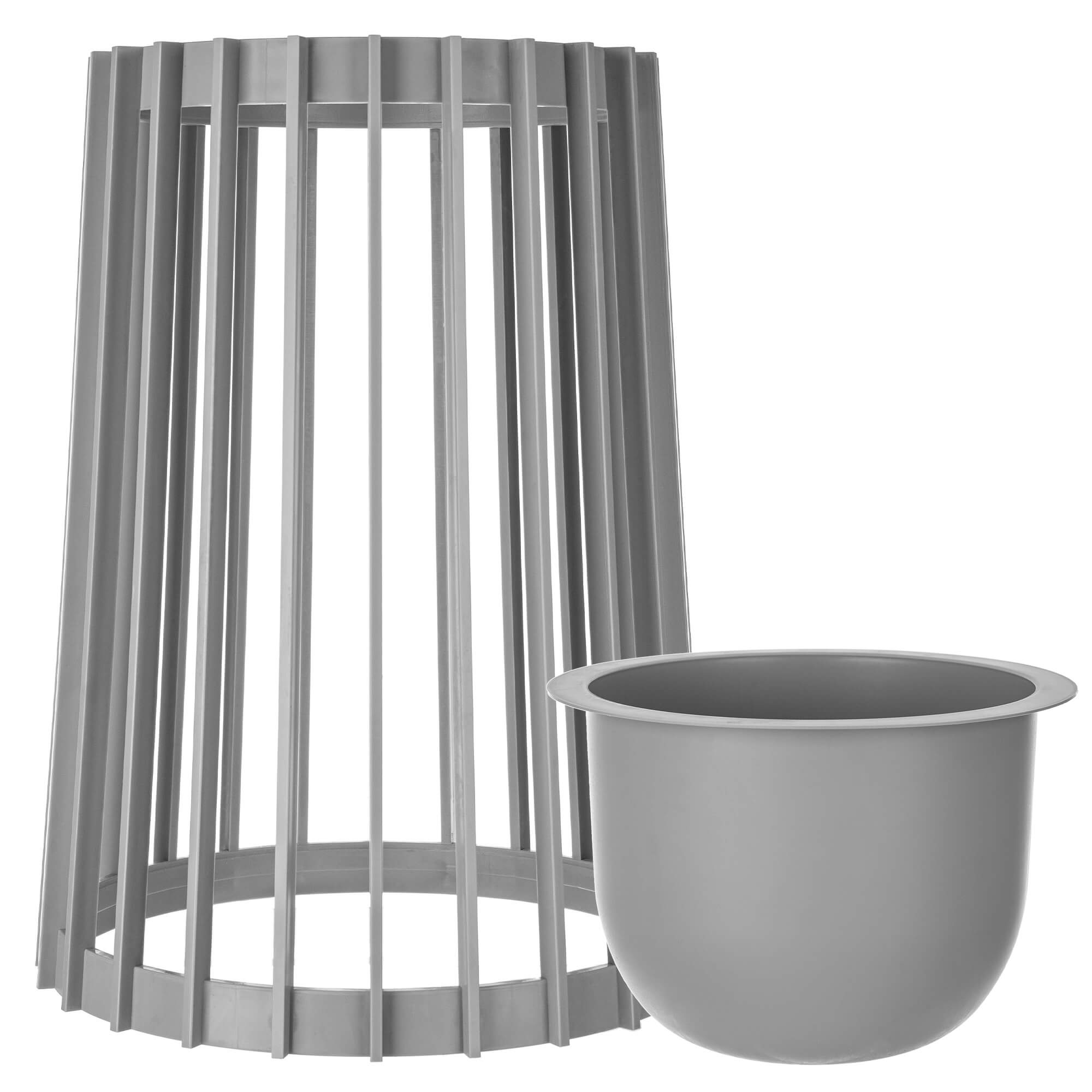 Kwietnik dwustronny Aytre 54 cm platynowy + wkład
