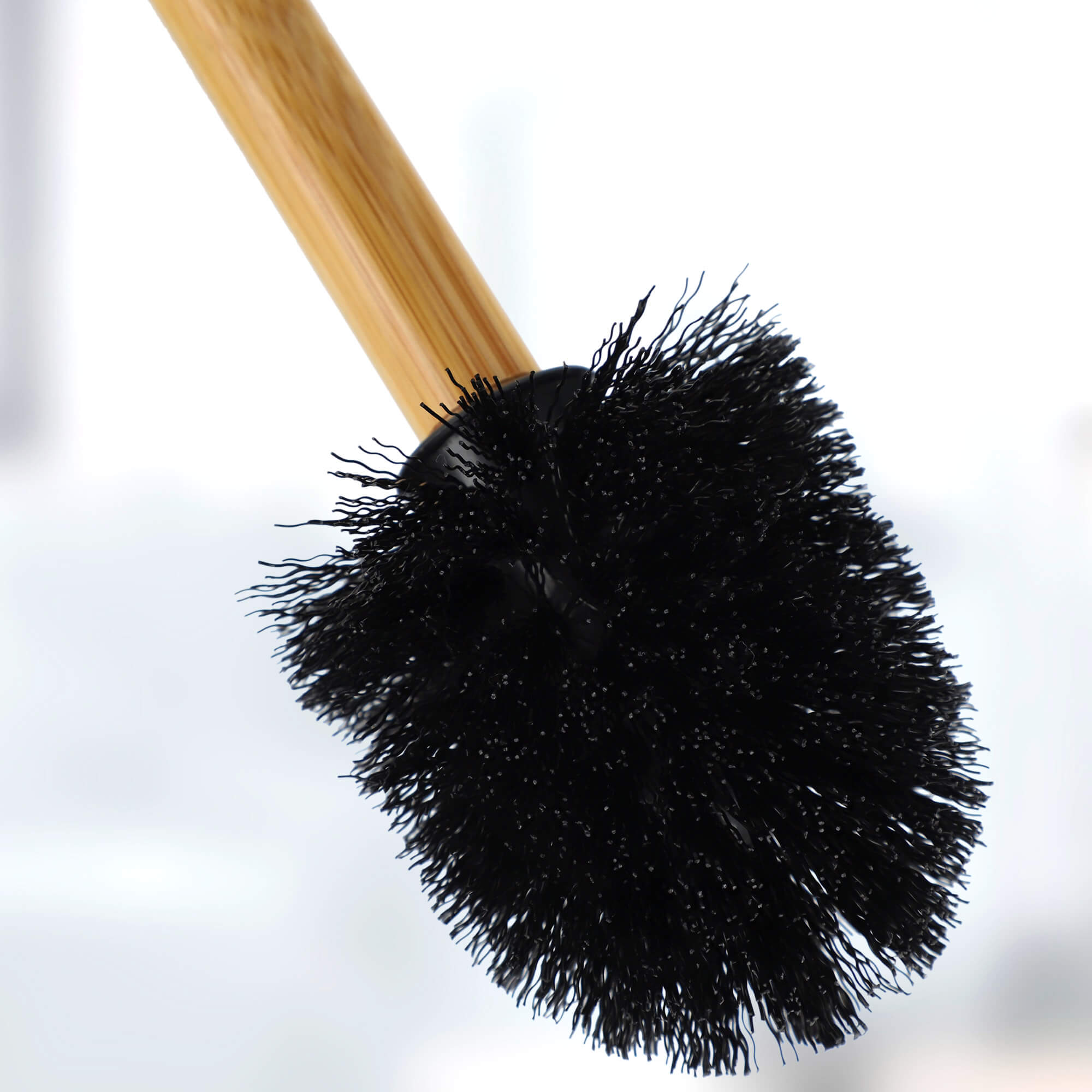Bambusowa szczotka WC Carrara, czarna