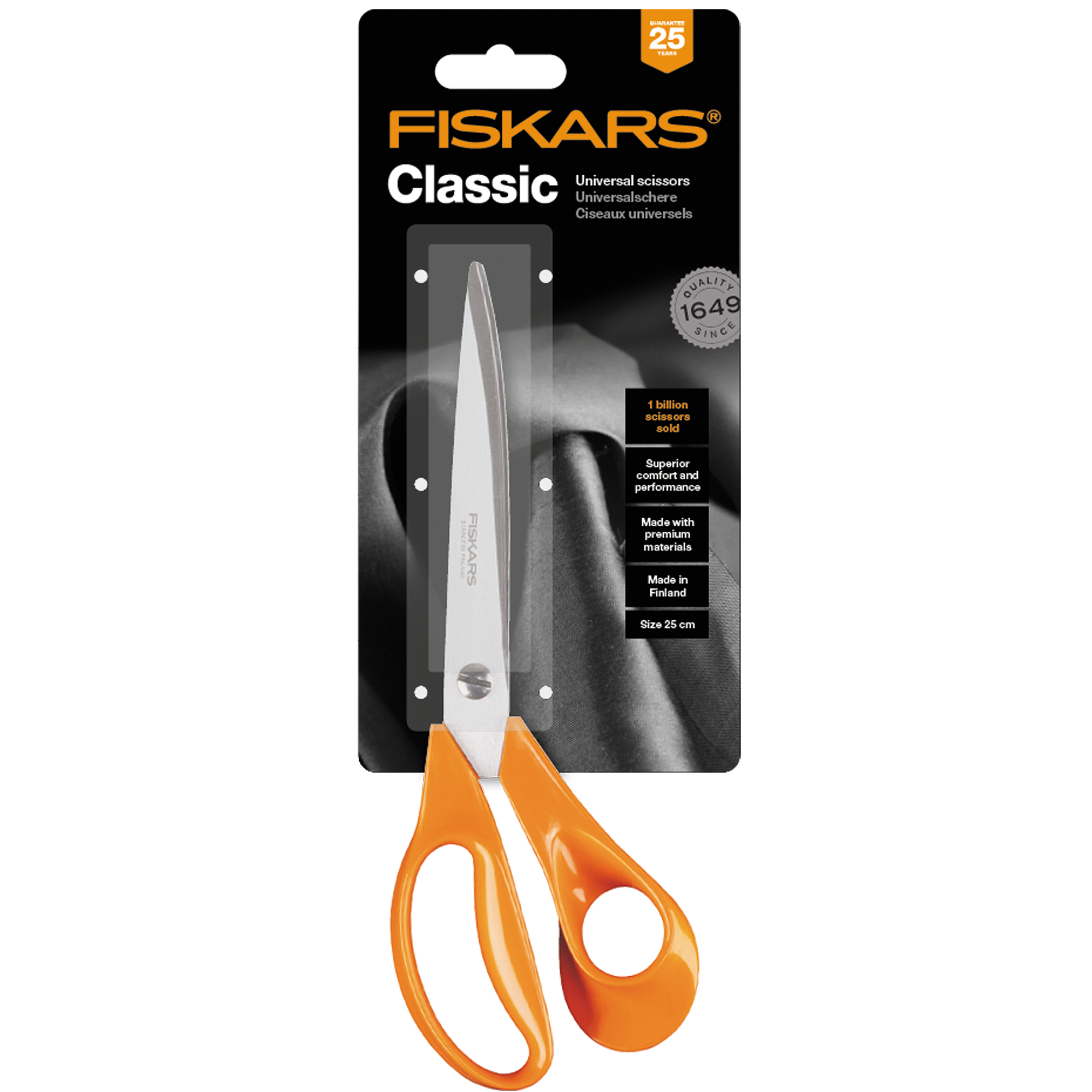 Fiskars 1005151 Classic Nożyce profesjonalne krawieckie, 25 cm
