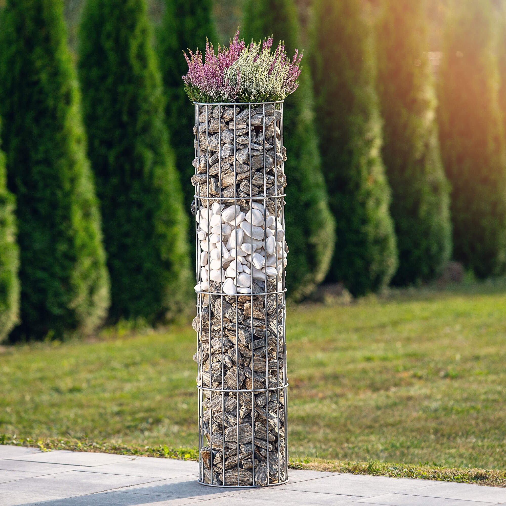 Pergola ogrodowa słup Kanny 120 x 29 cm, srebrna