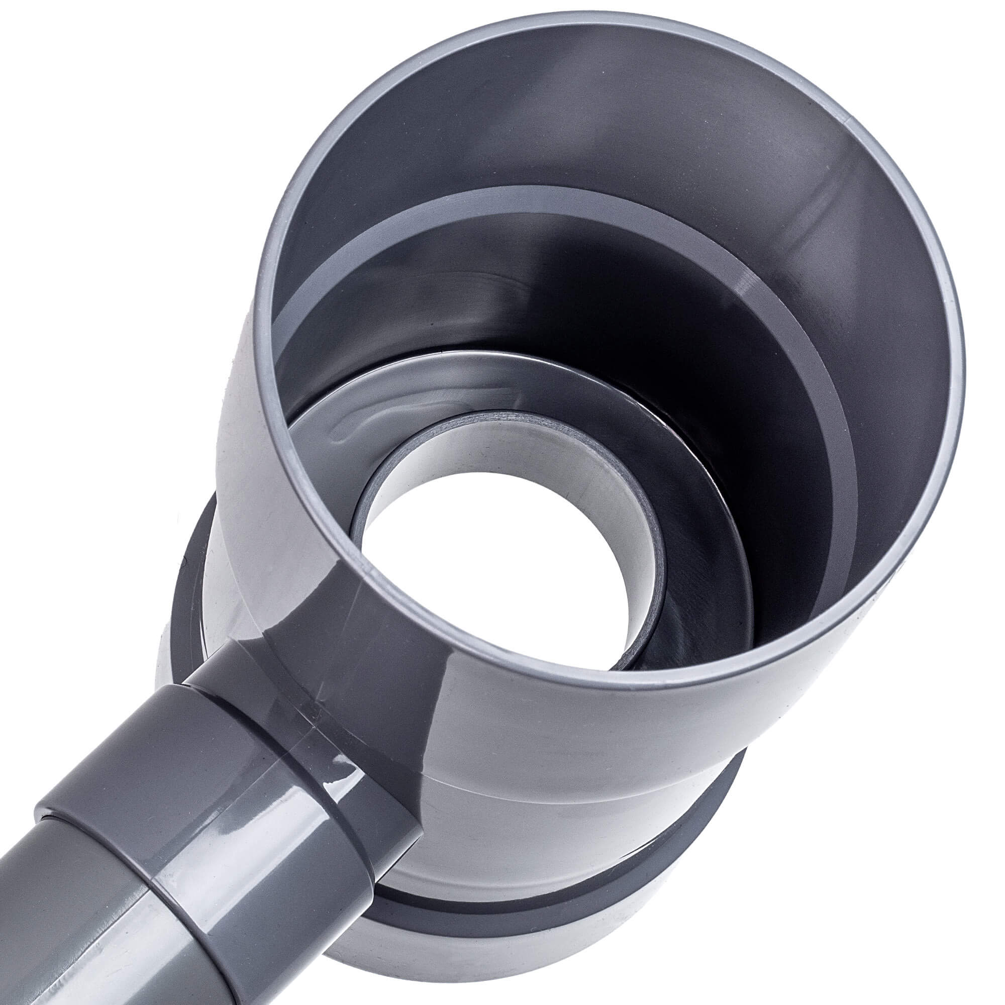 Zbieracz wody deszczowej Nancras z zaworem, 100 mm, szary