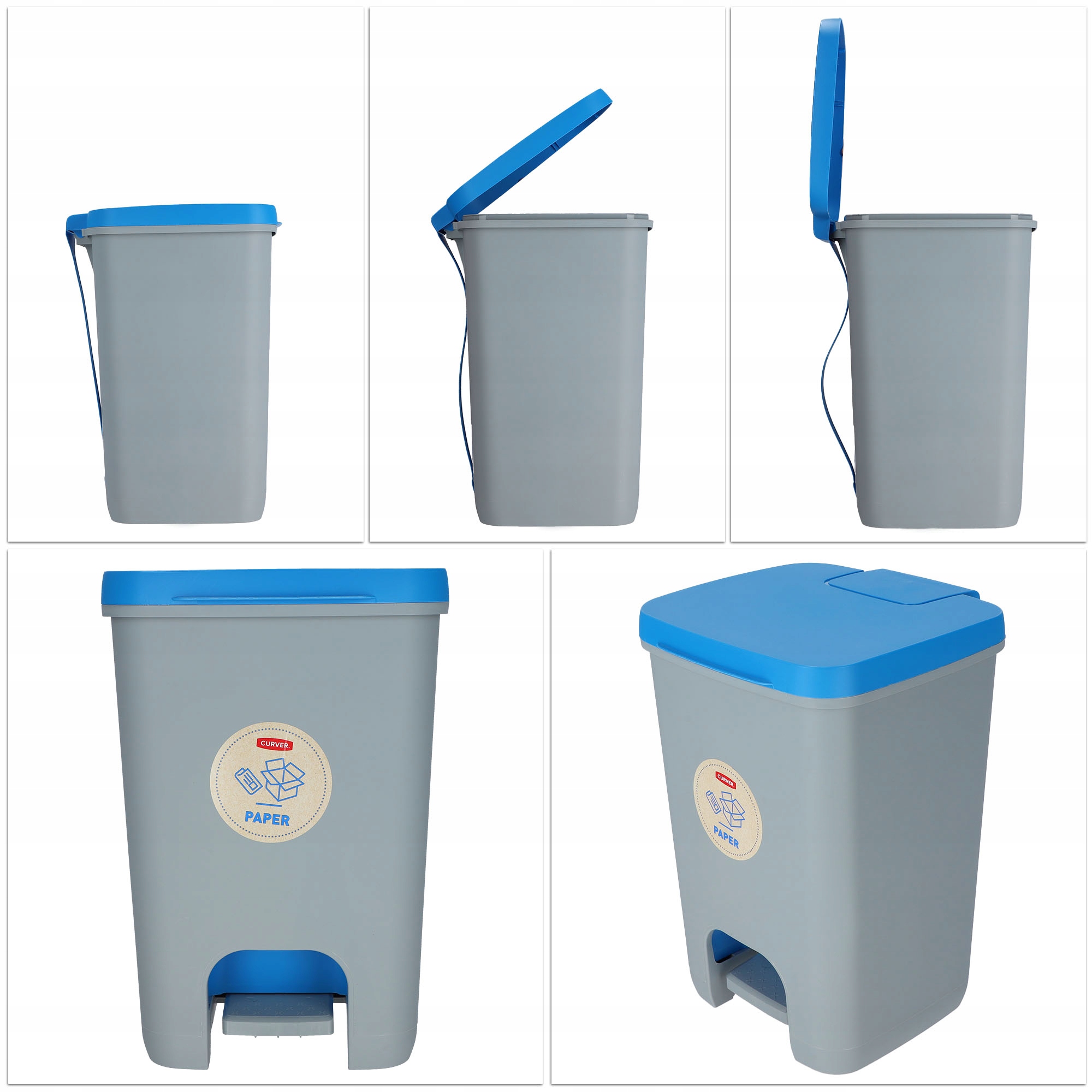 Kosz na śmieci Curver Essentials 20L, niebieski