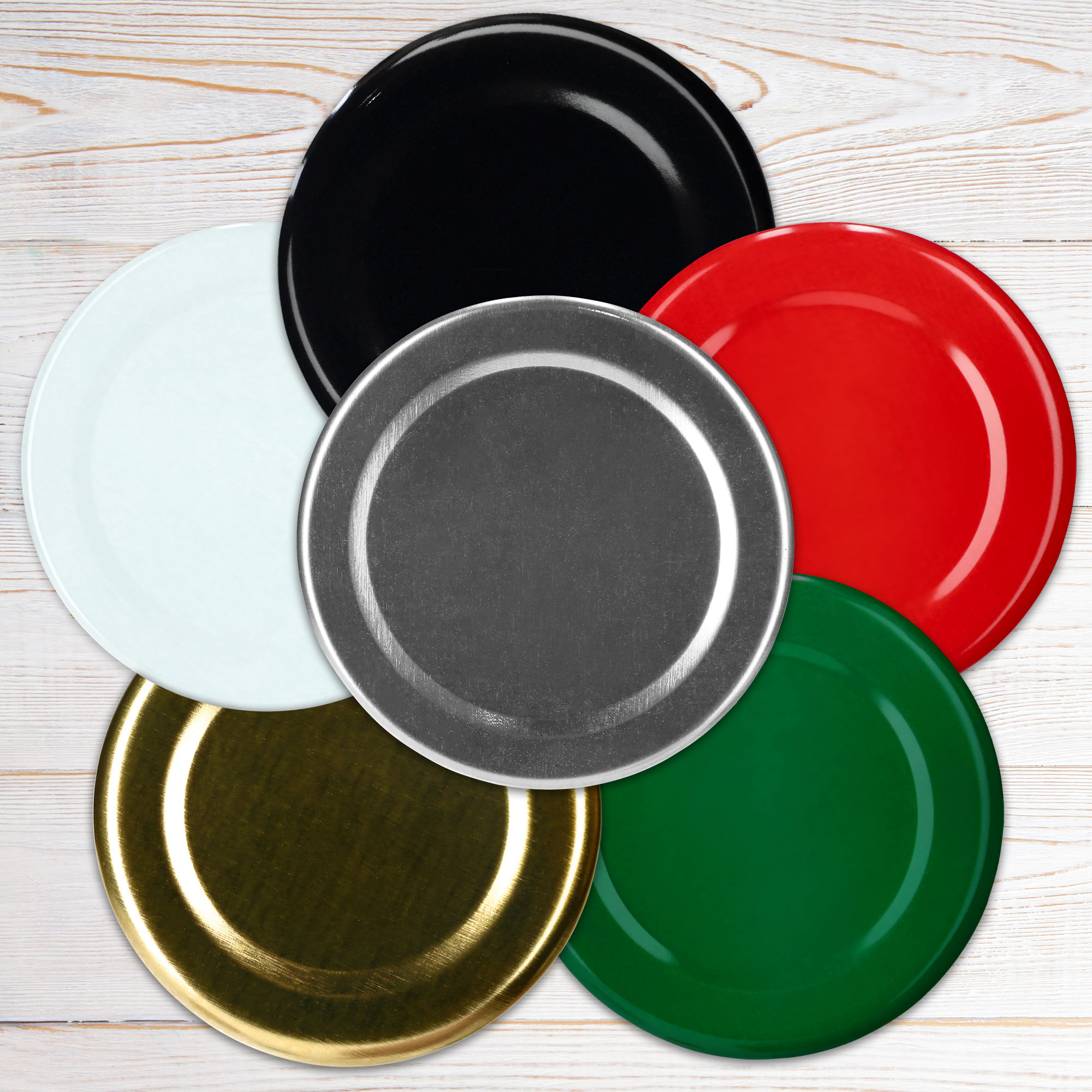 Metalowe wieczka do słoików i butelek 200szt fi 38mm czarne