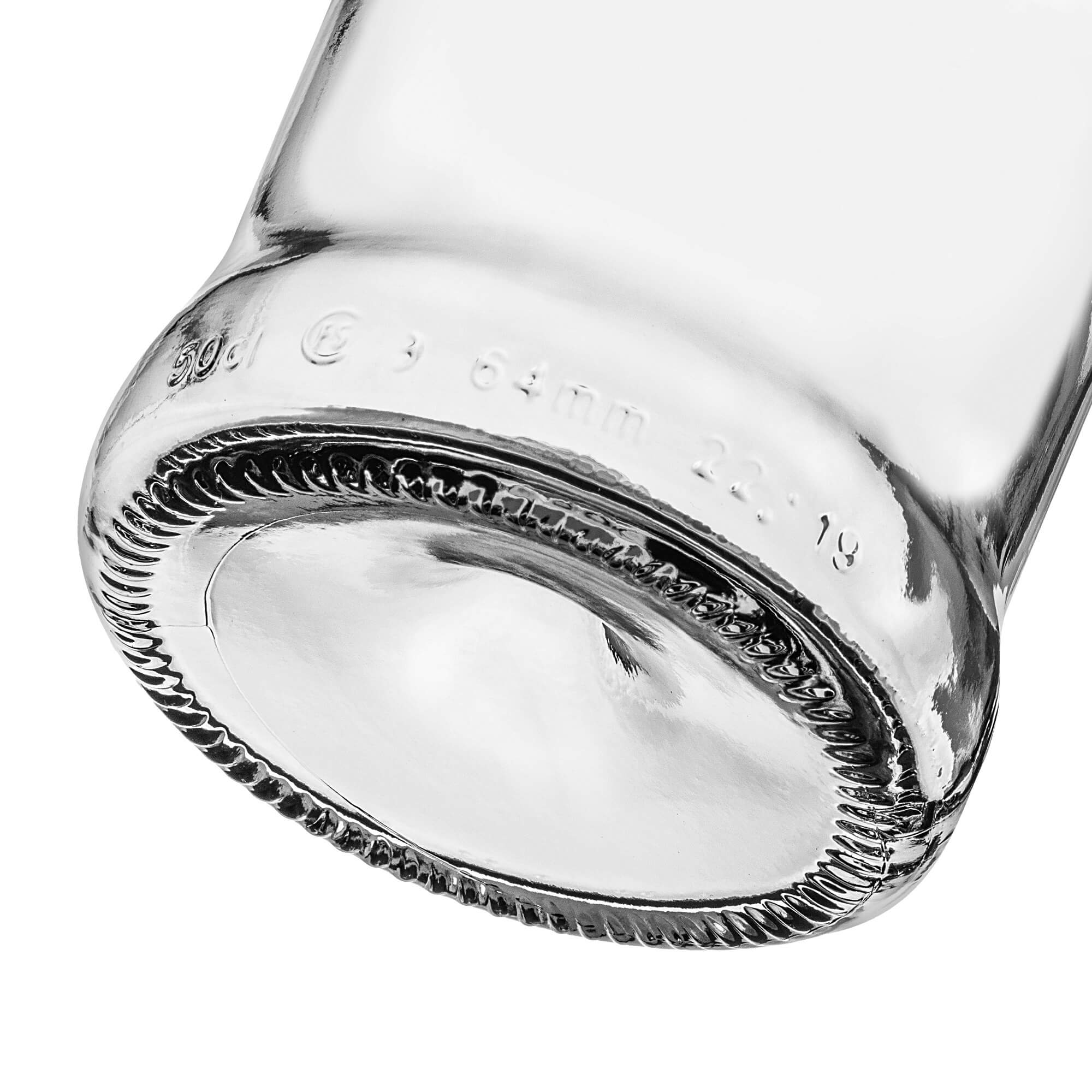 Szklana butelka na nalewkę Loiret 500ml z srebrną zakrętką 10 szt.