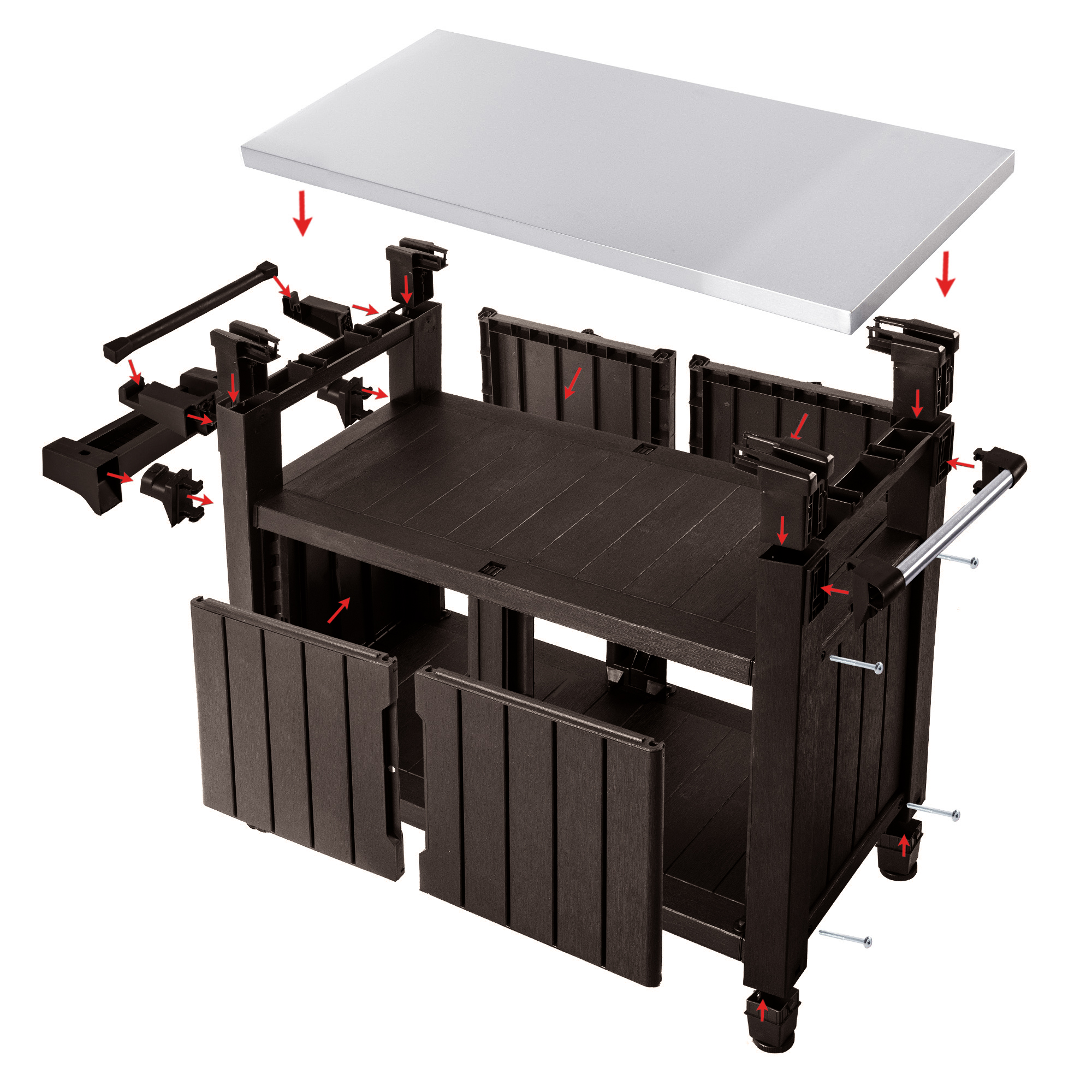 Stół grillowy Keter Unity XL 134 x 88 cm, brąz