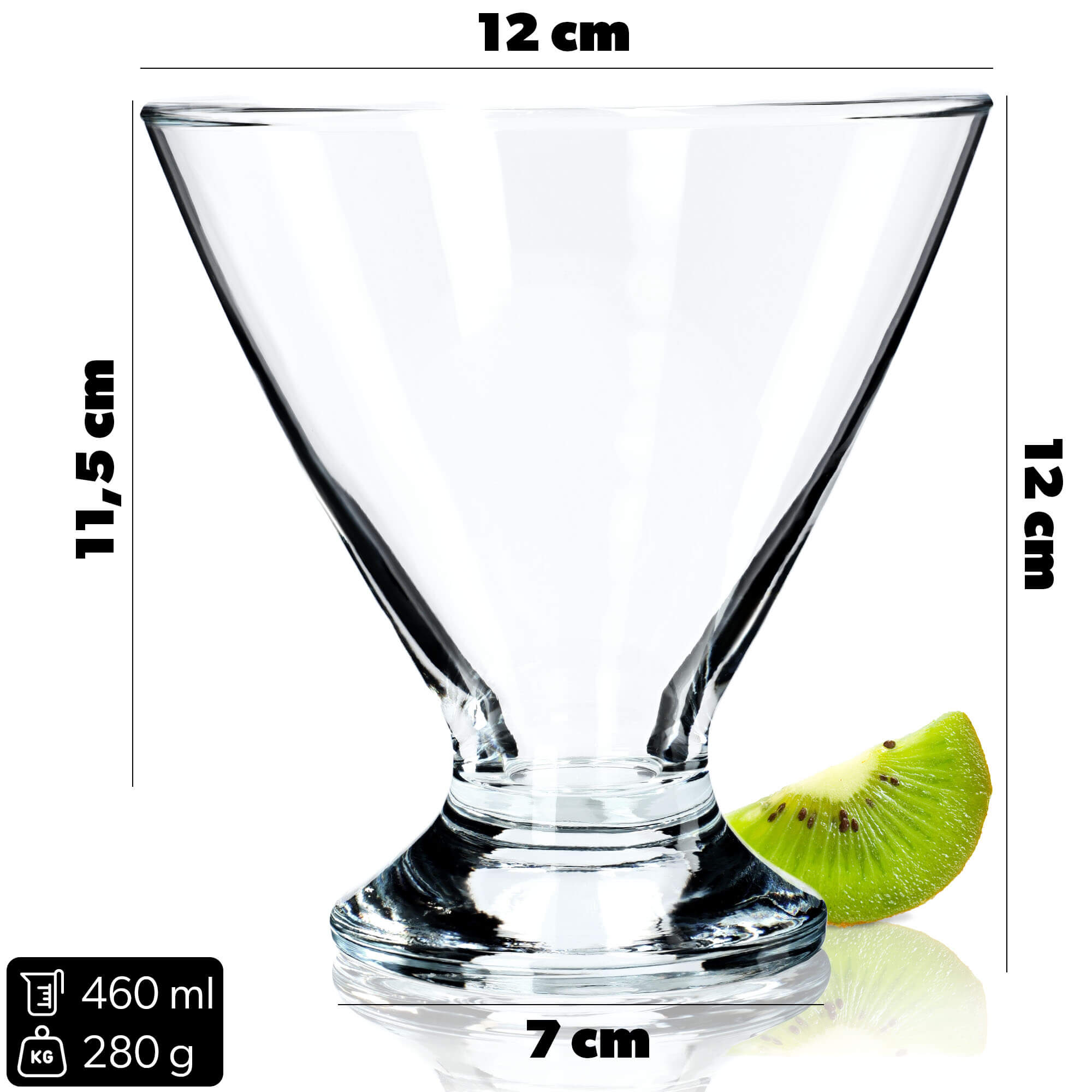 Pucharki do lodów i deserów Fox 460 ml, 6 szt.