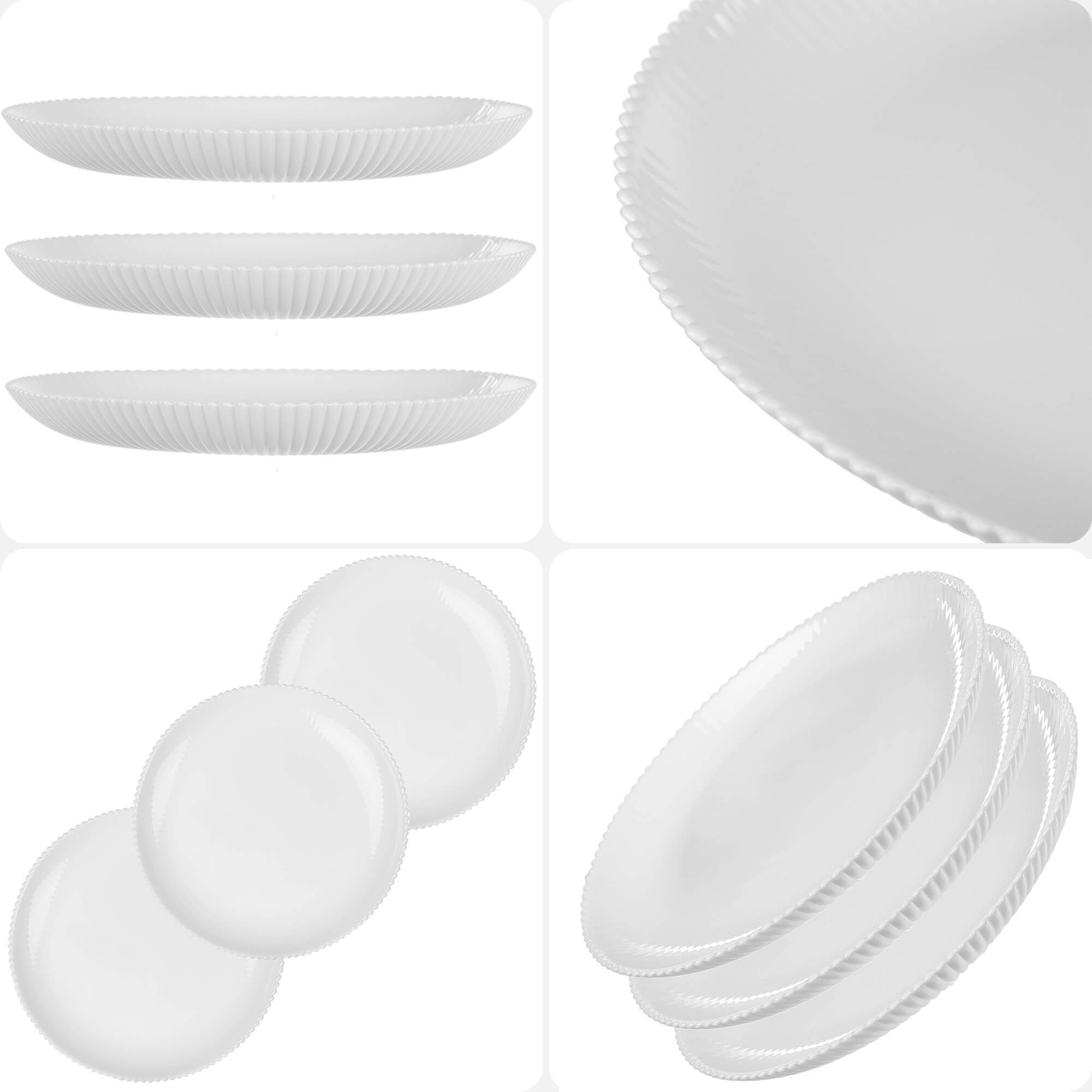 Talerz deserowy Regno 19 cm biały 3 szt.