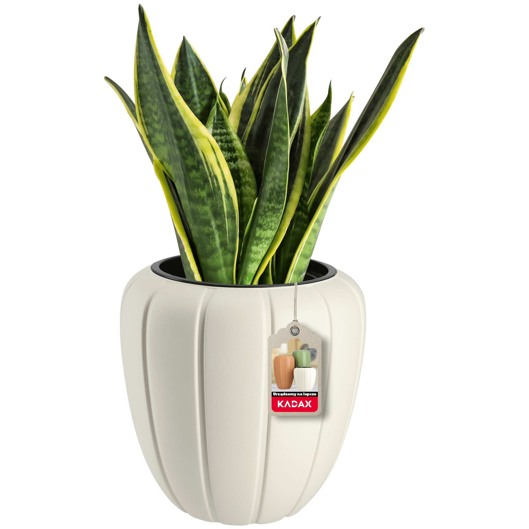 Donica na kwiaty z wkładem Pale 40 cm, kremowa