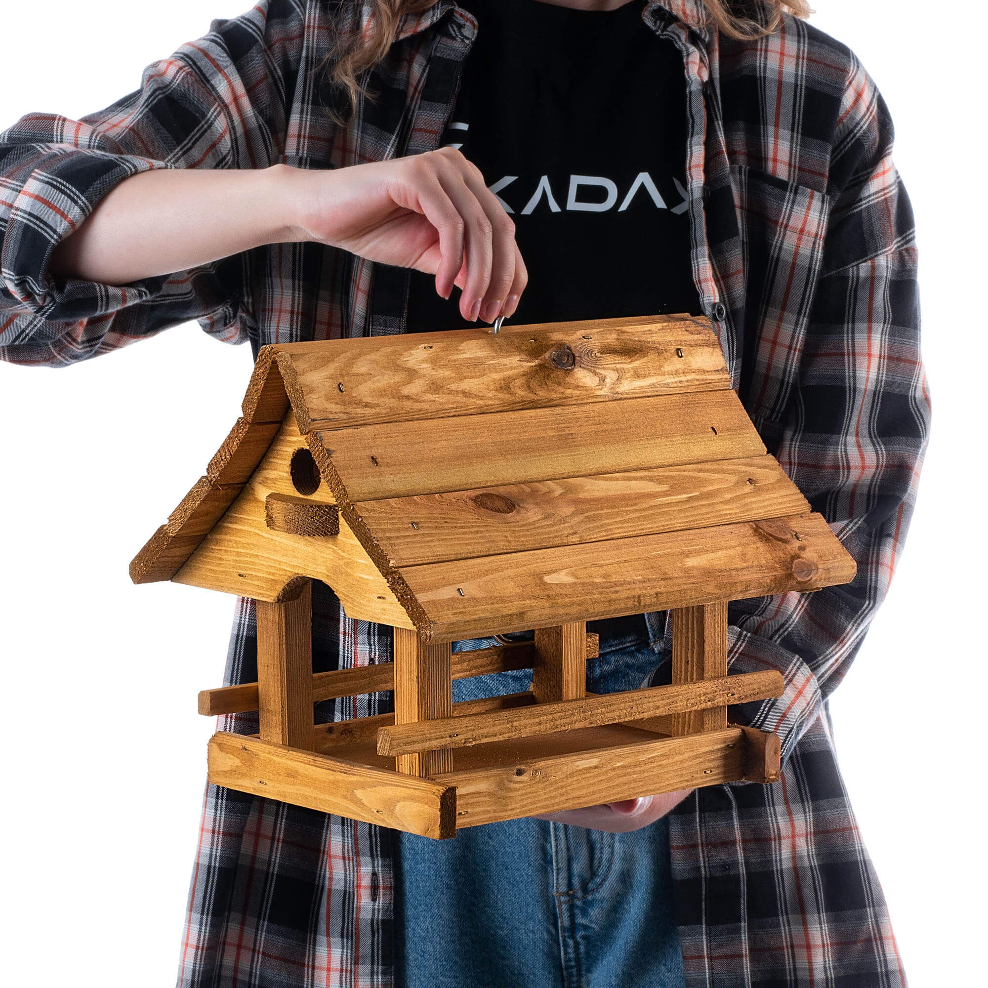 Karmnik dla ptaków Arbis domek 30 x 25 cm naturalny