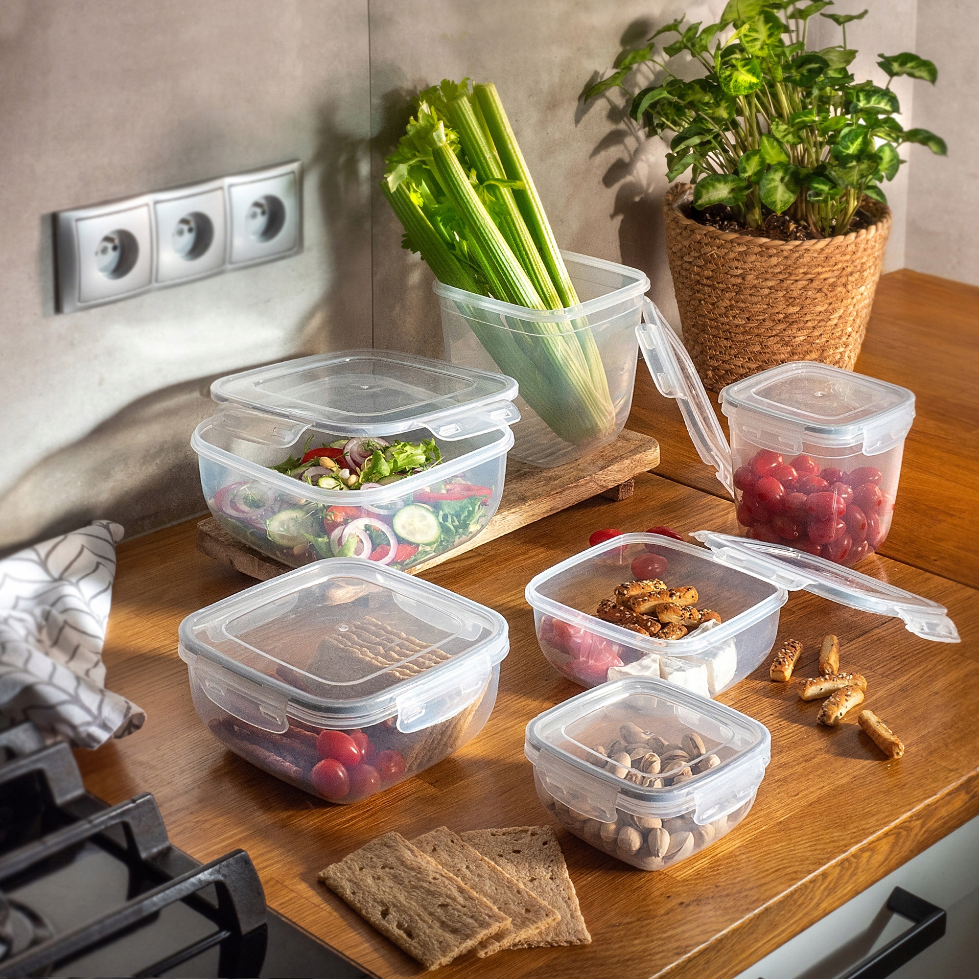 Pojemnik na żywność 0.9L, kwadratowy