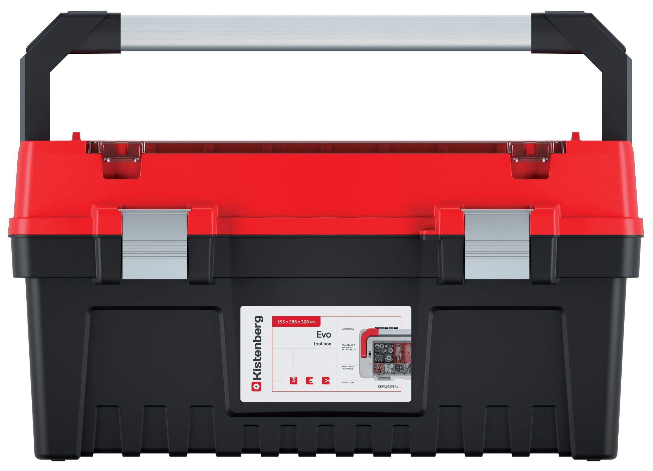 KISTENBERG Skrzynka narzędziowa Evo 60 B AL 24 - KEVA6030BAL - czerwony