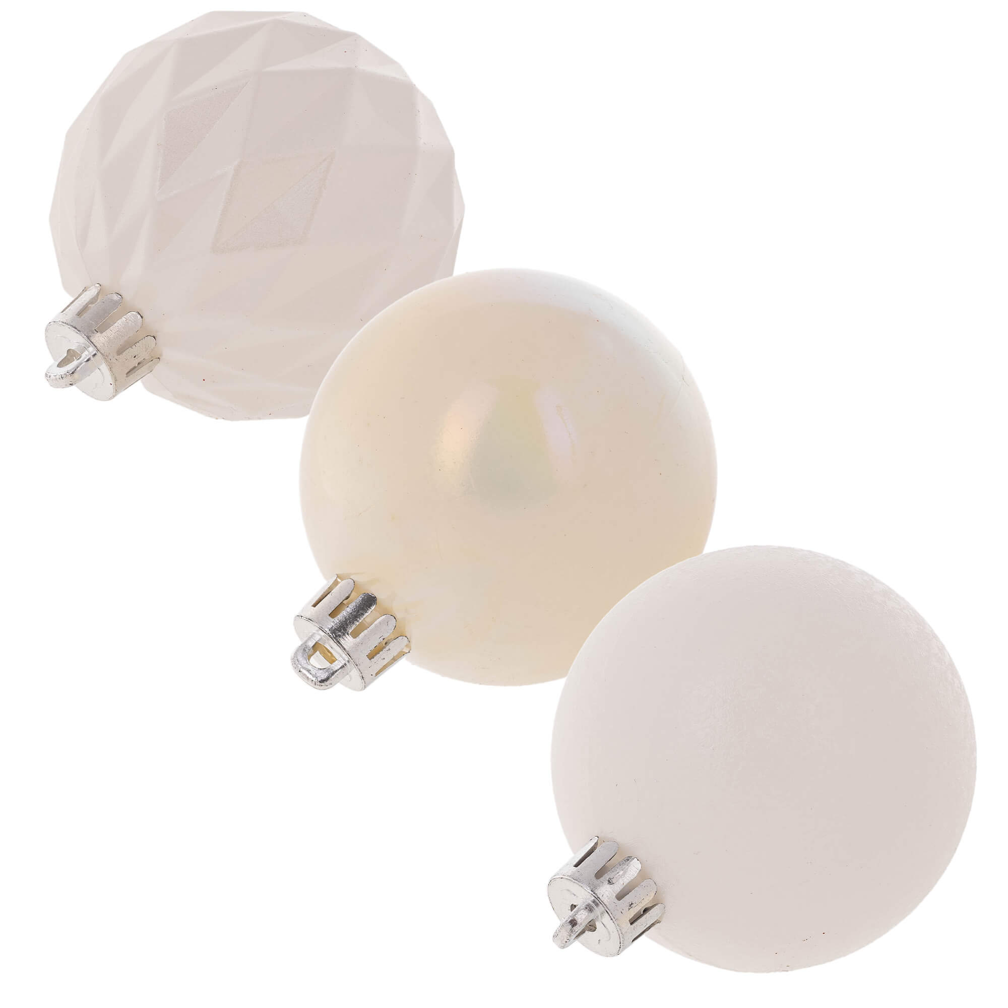Komplet bombek Pons 6szt 6cm biały