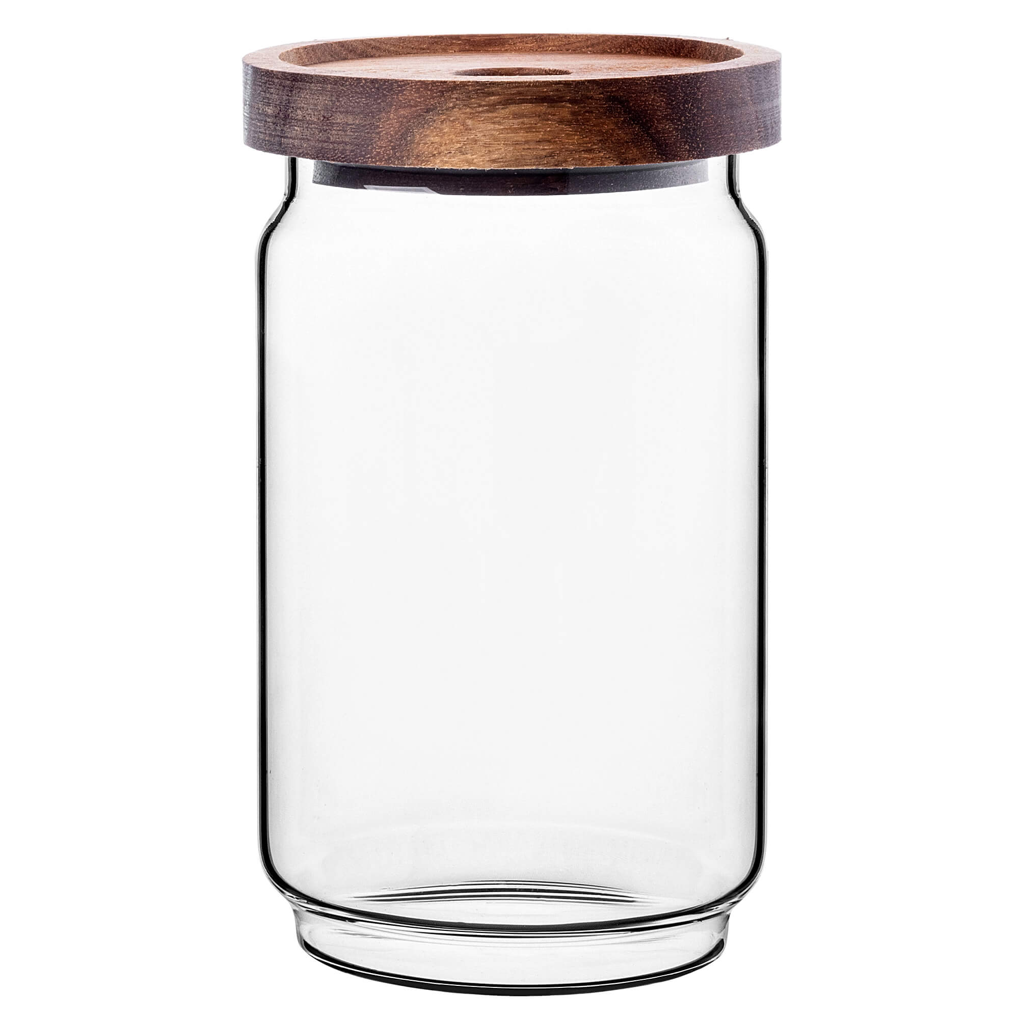 Pojemnik szklany na żywność Rucce z drewnianą pokrywką 750ml