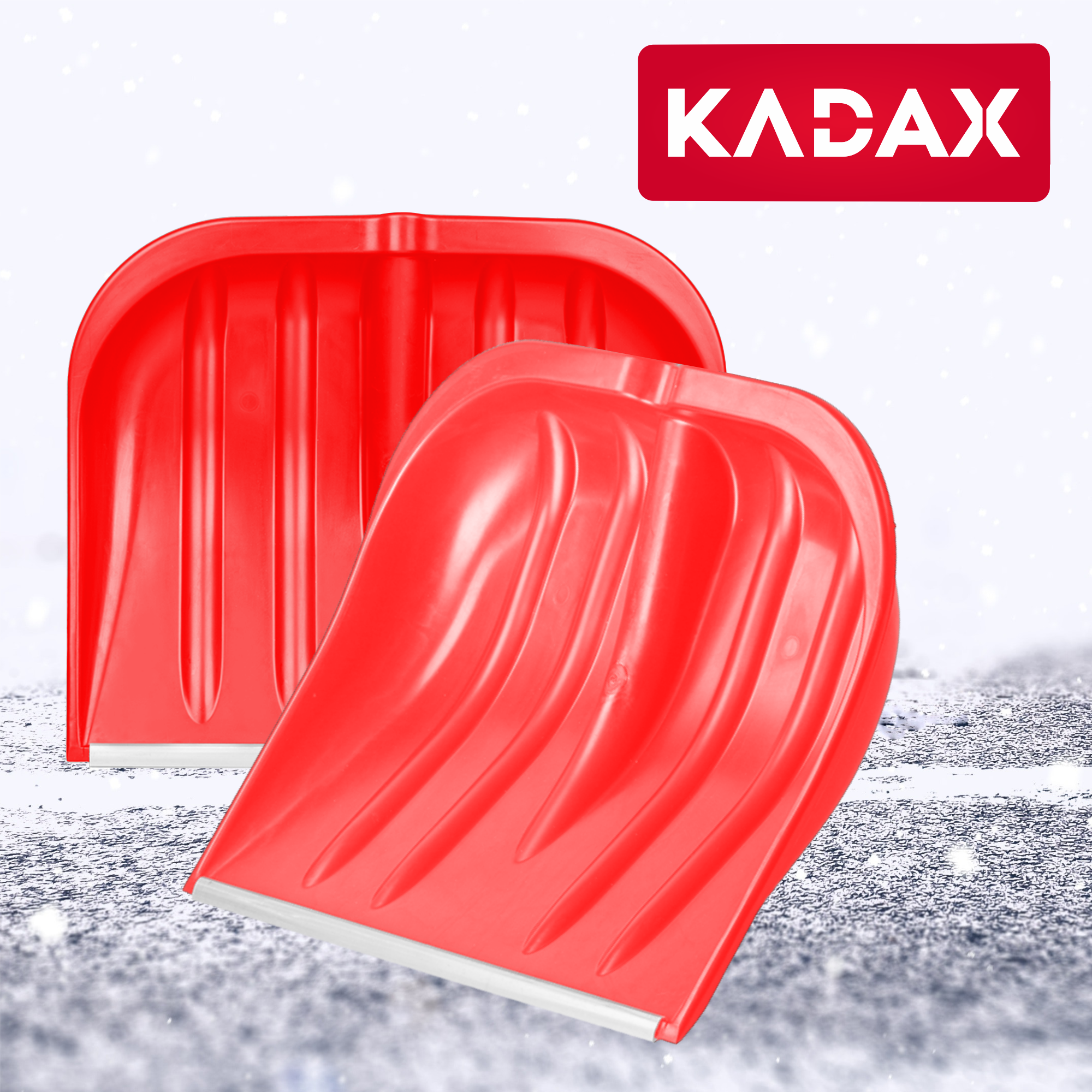 Zestaw do odśnieżania śniegu niebieski + szufla czerwona