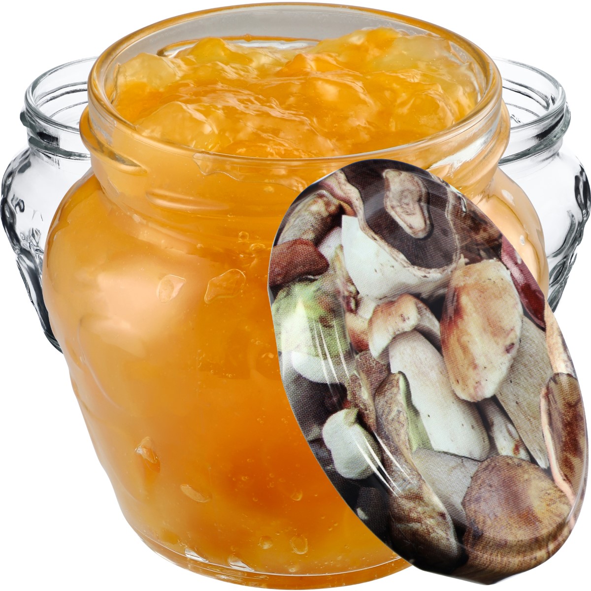 Słoiki Kemi 200ml 10szt 66mm + wieczka "Grzyby"