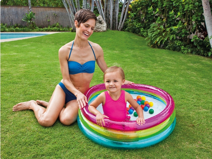 Kojec dmuchany z piłkami 86 x 25 cm Intex 48674