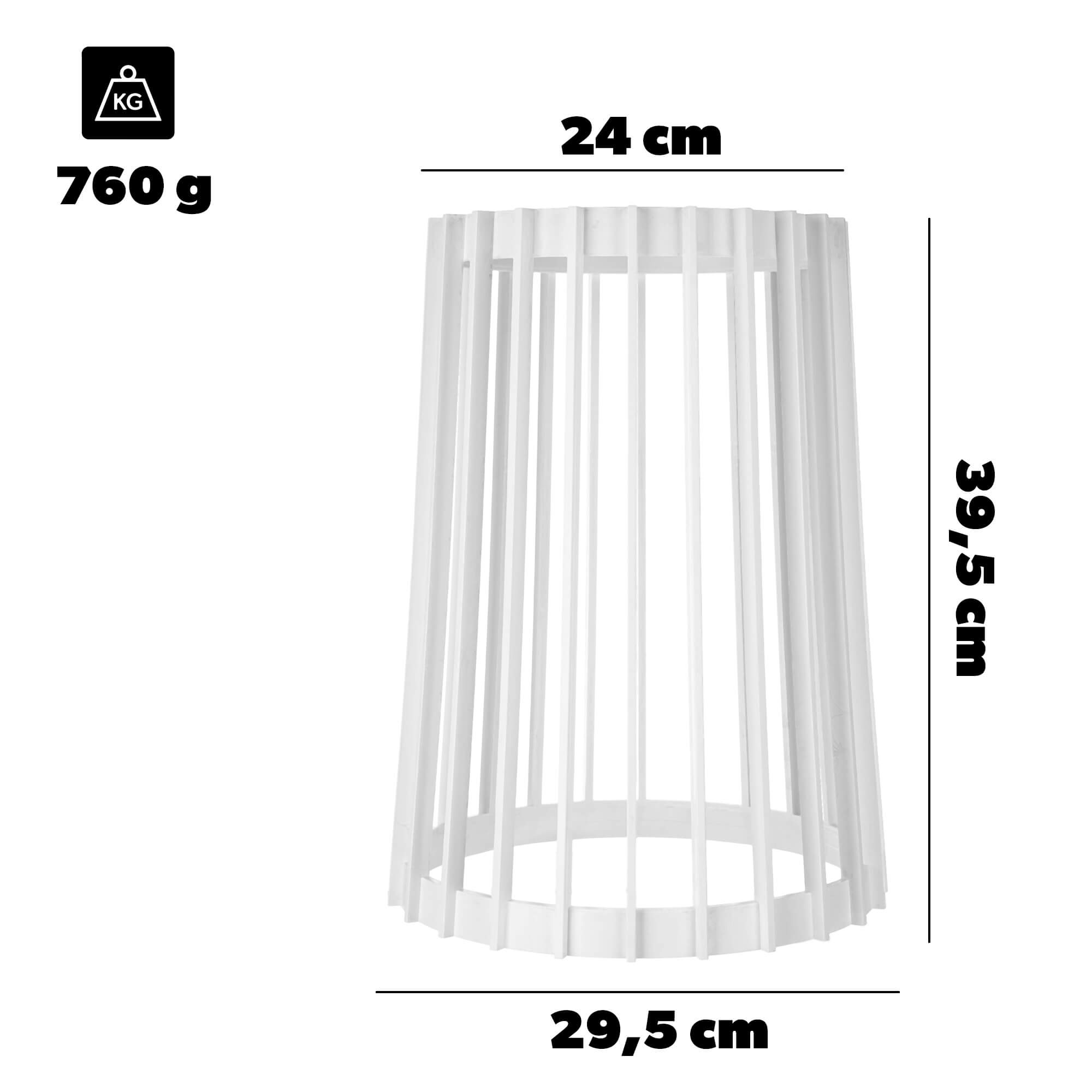 Kwietnik dwustronny Aytre 40 cm biały