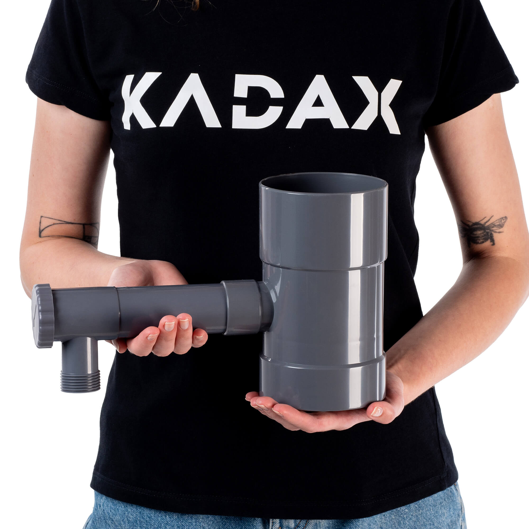 Zbieracz wody deszczowej Nancras z zaworem, 100 mm, szary