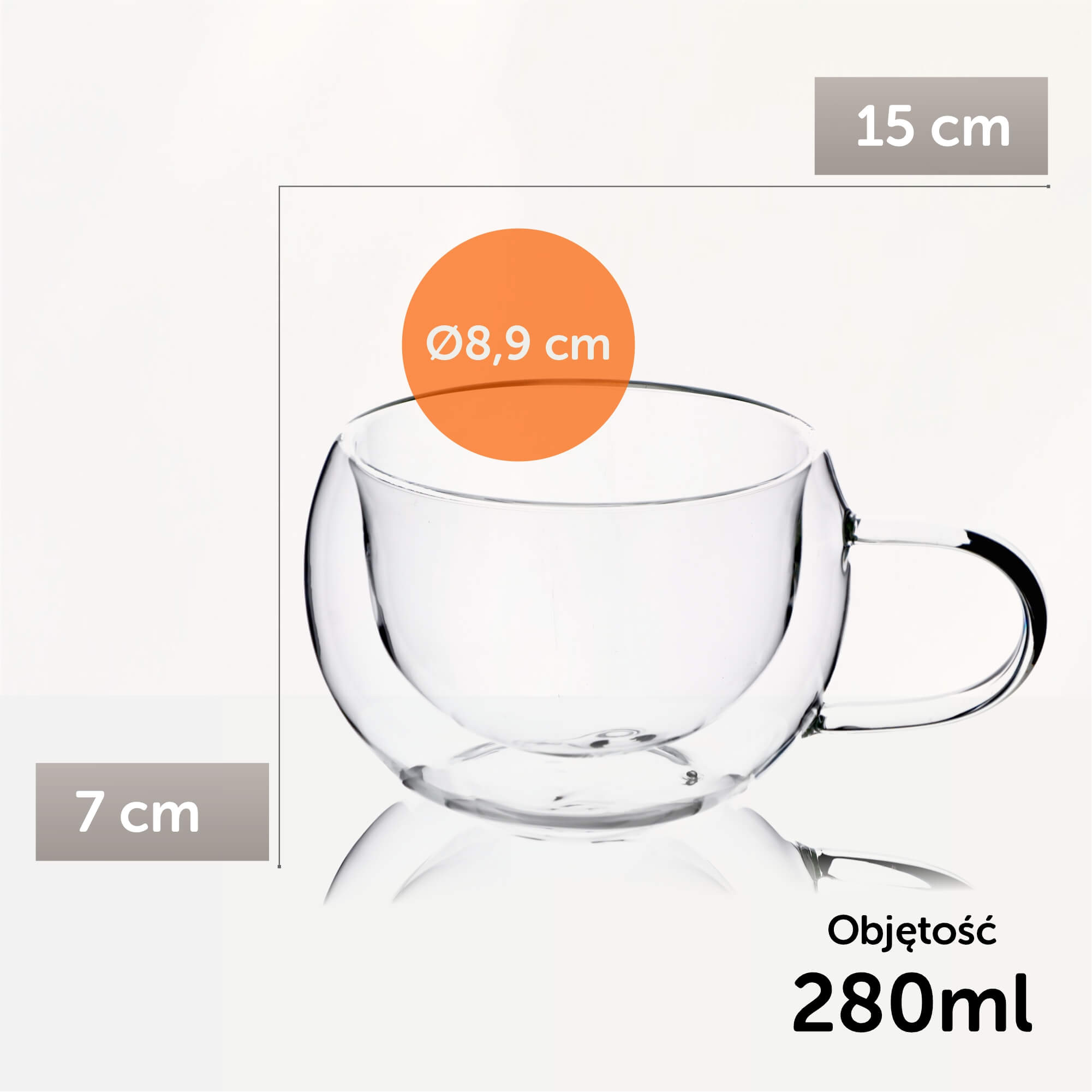 Filiżanki termiczne z podwójną ścianką Forli 280 ml, 2 szt.