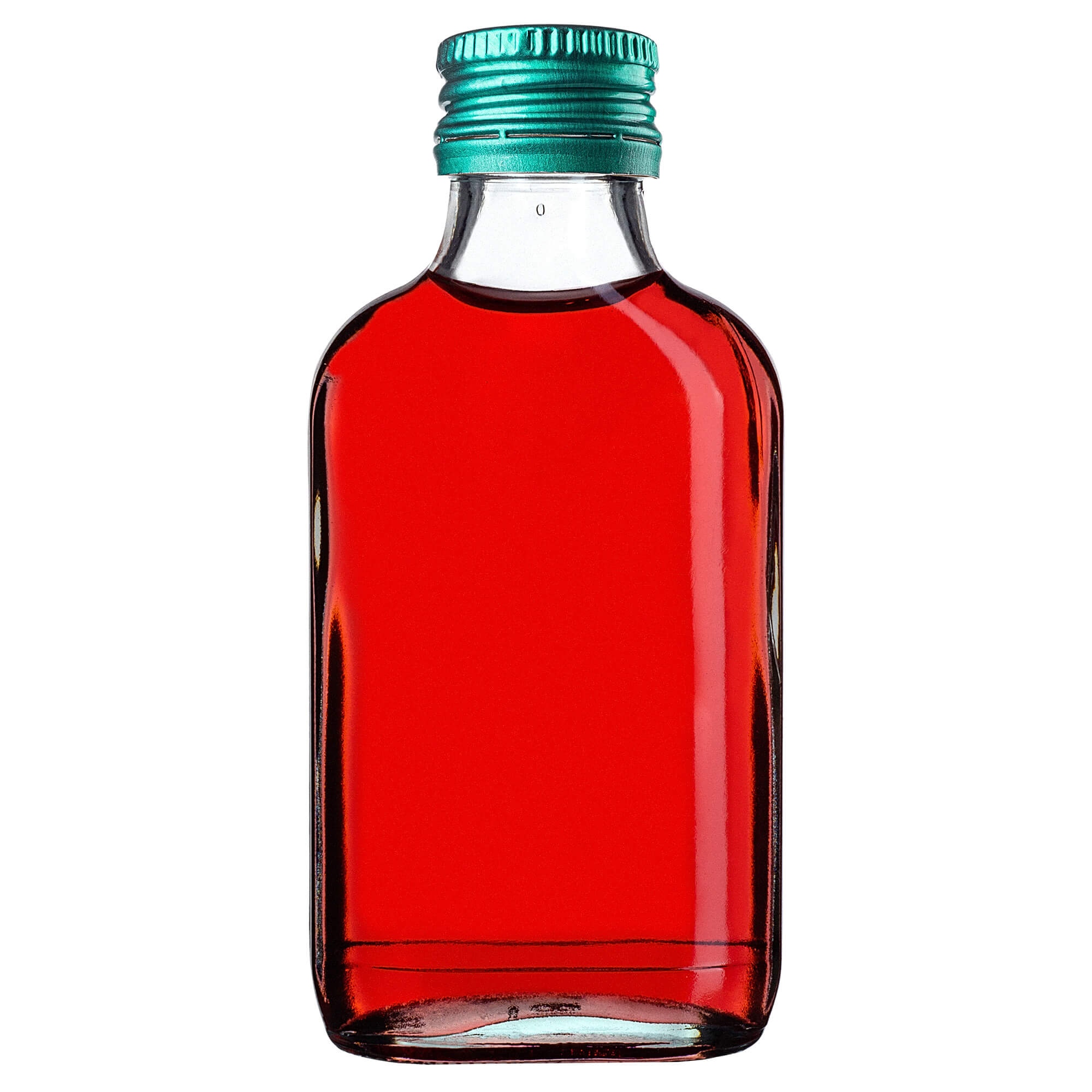 Butelka piersiówka Viane 100ml z zieloną zakrętką 10 szt.