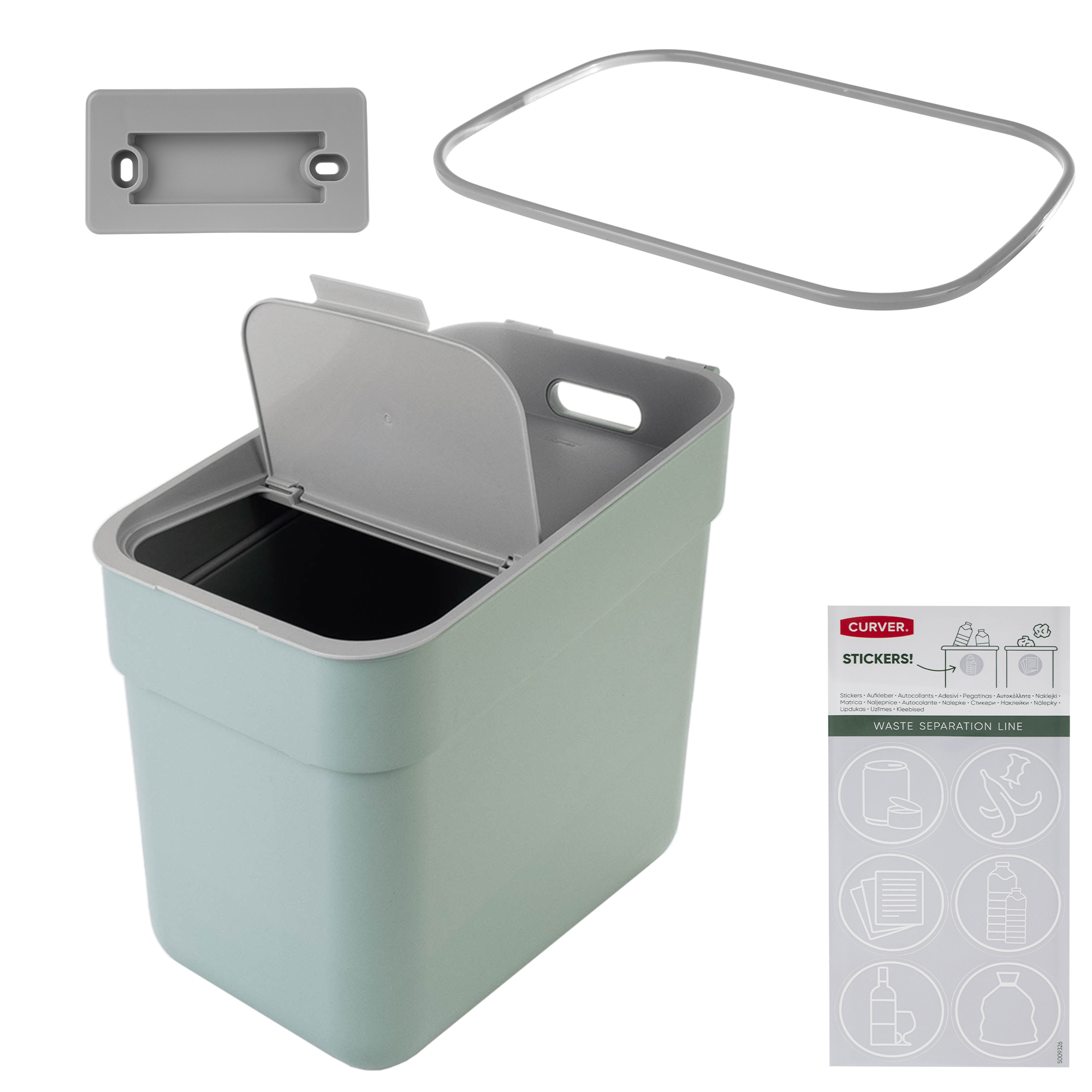 Kosz do segregacji śmieci Curver Ready to Collect 20L zielony