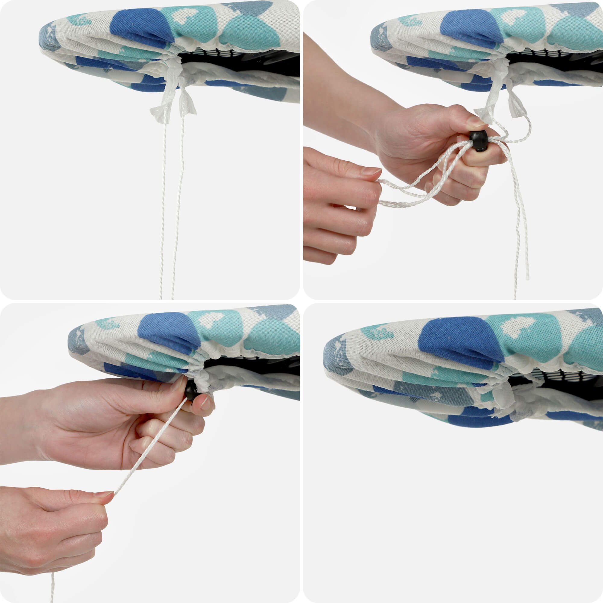 Pokrowiec na deskę do prasowania Tomar 137 x 50 cm niebieski geometryczny