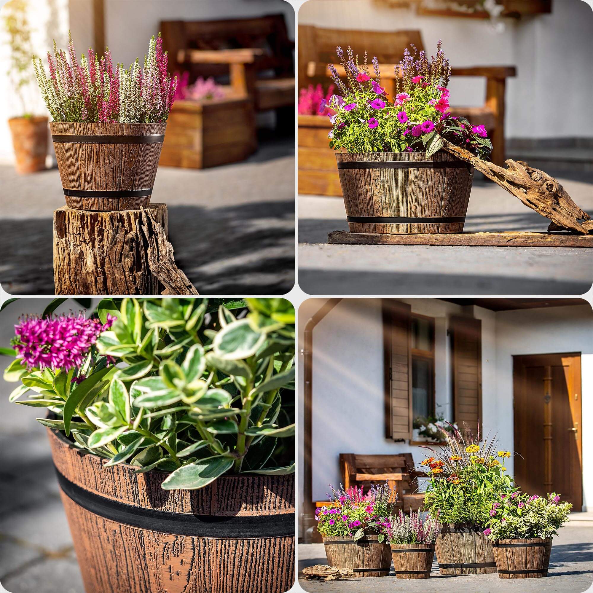 Donica na kwiaty Sori 23 cm mokka