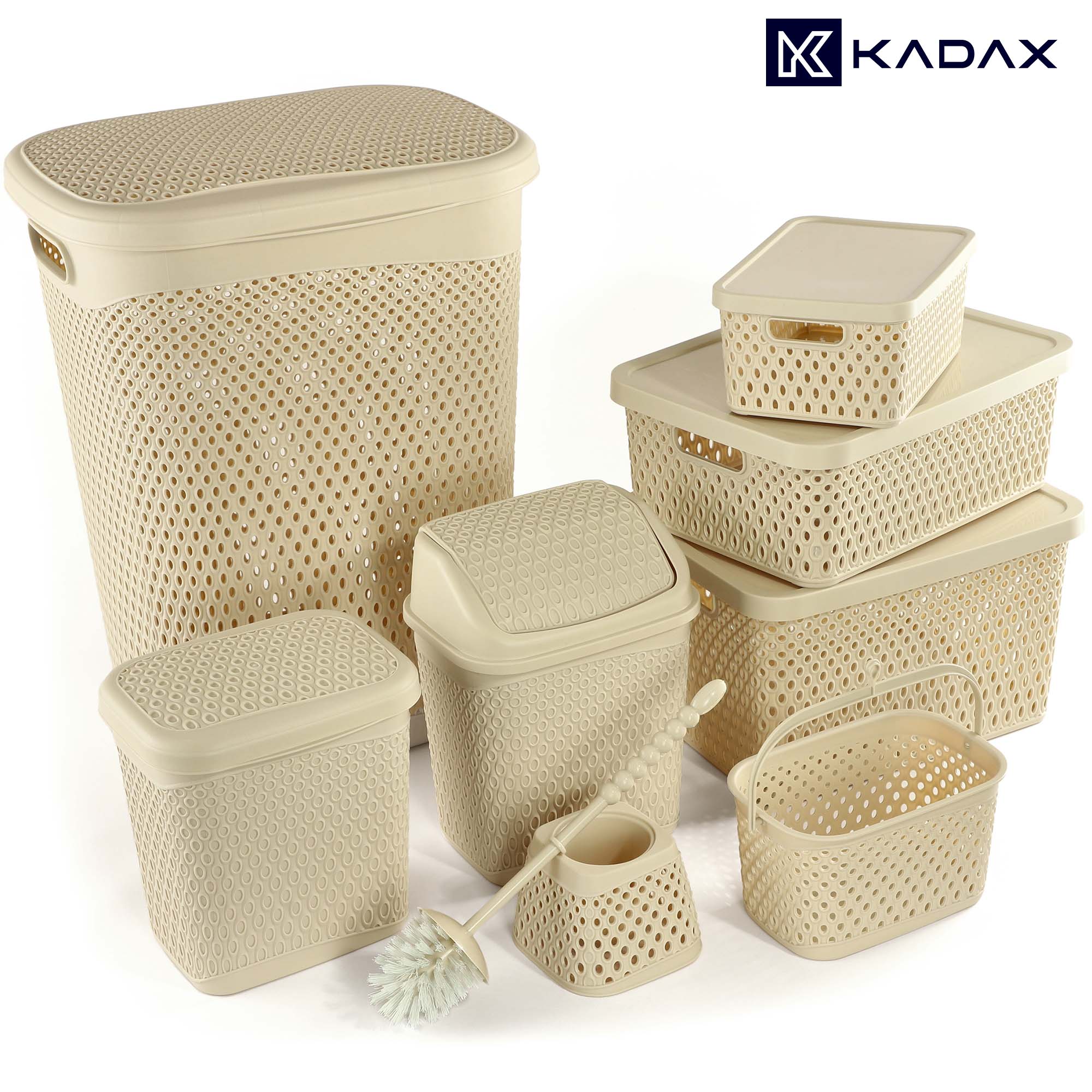 Koszyk na klamerki beżowy Jaca beżowy