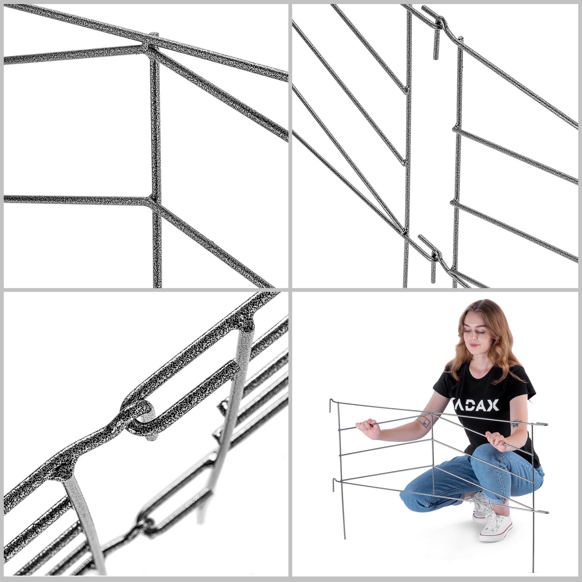 Płotek ogrodowy stalowy Linz 99cm