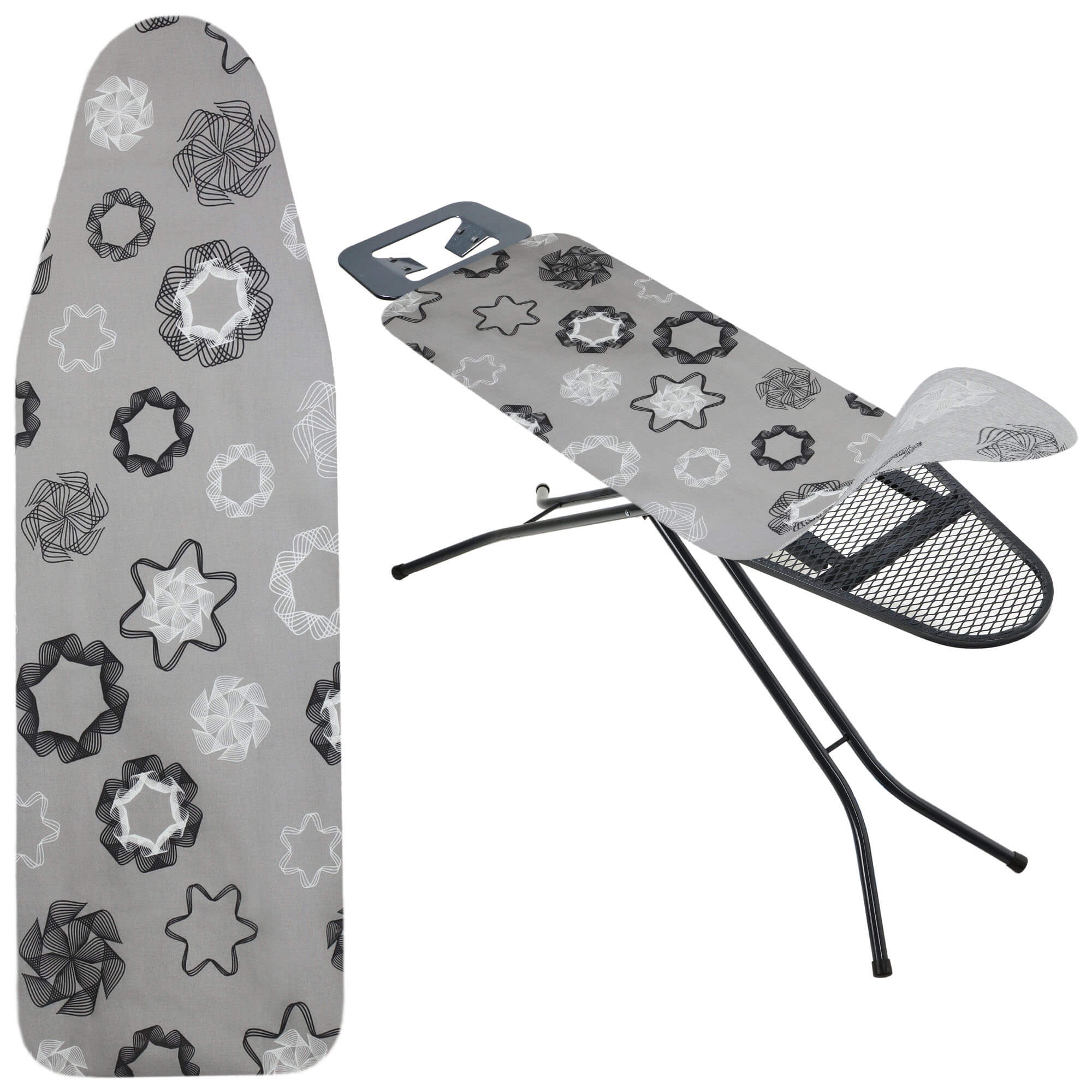 Pokrowiec na deskę do prasowania 120x38cm Etoto podkład naciągany geometryczne wzory