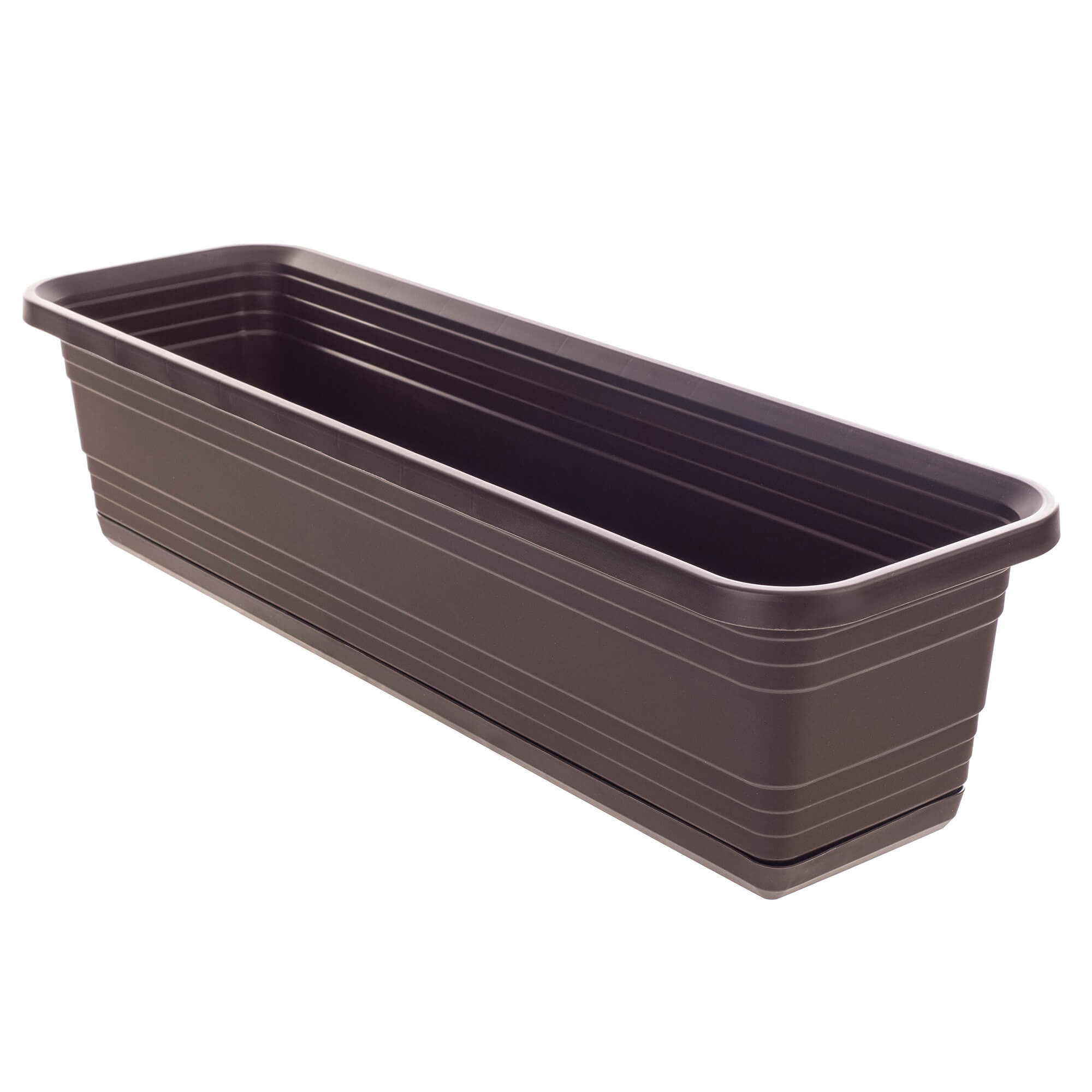 Skrzynka balkonowa z podstawką Paulin 60cm mokka
