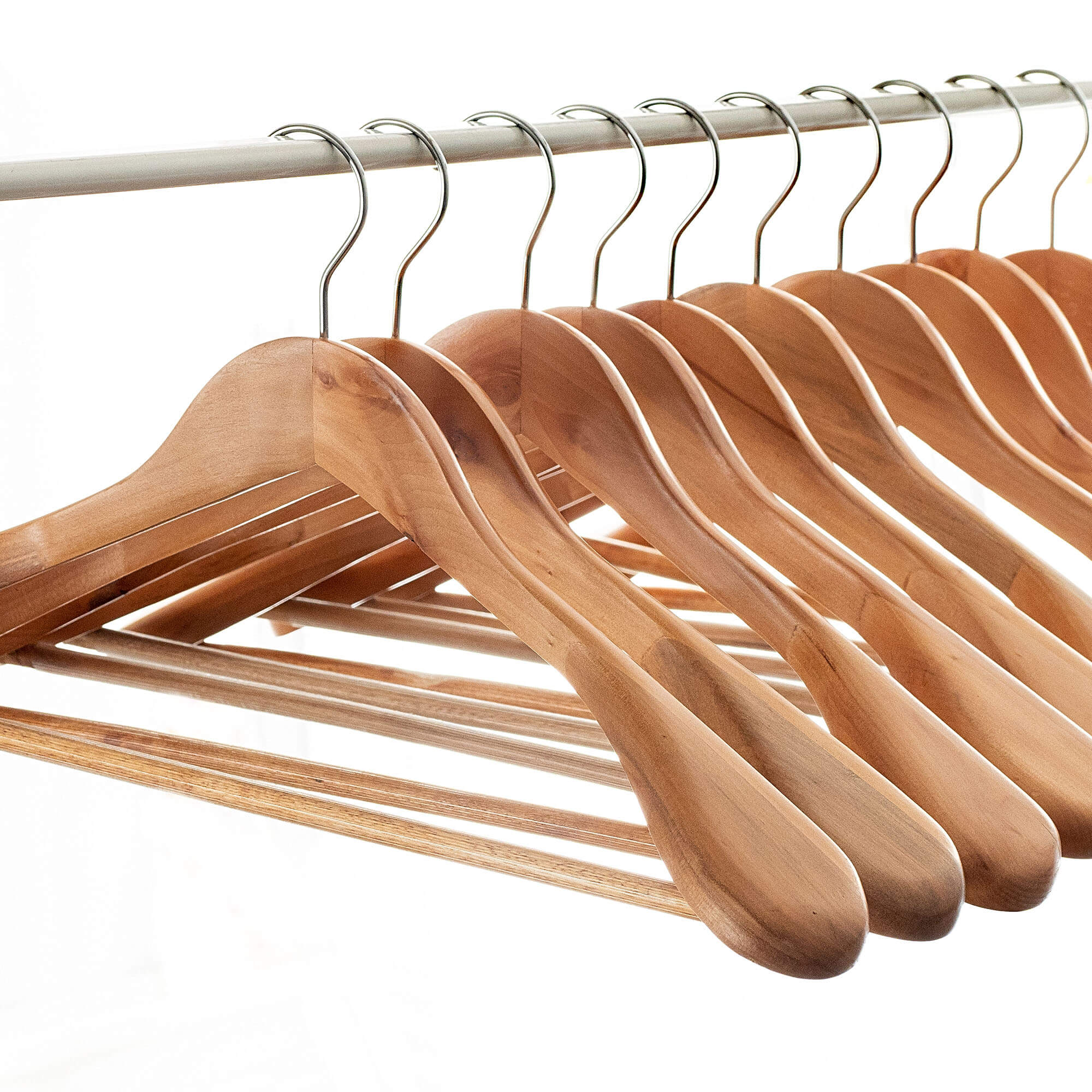 Wieszak na ubrania drewniany 6 szt.