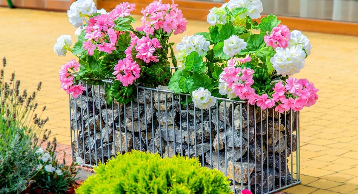 Donica stalowa gabionowa 35 x 72 cm