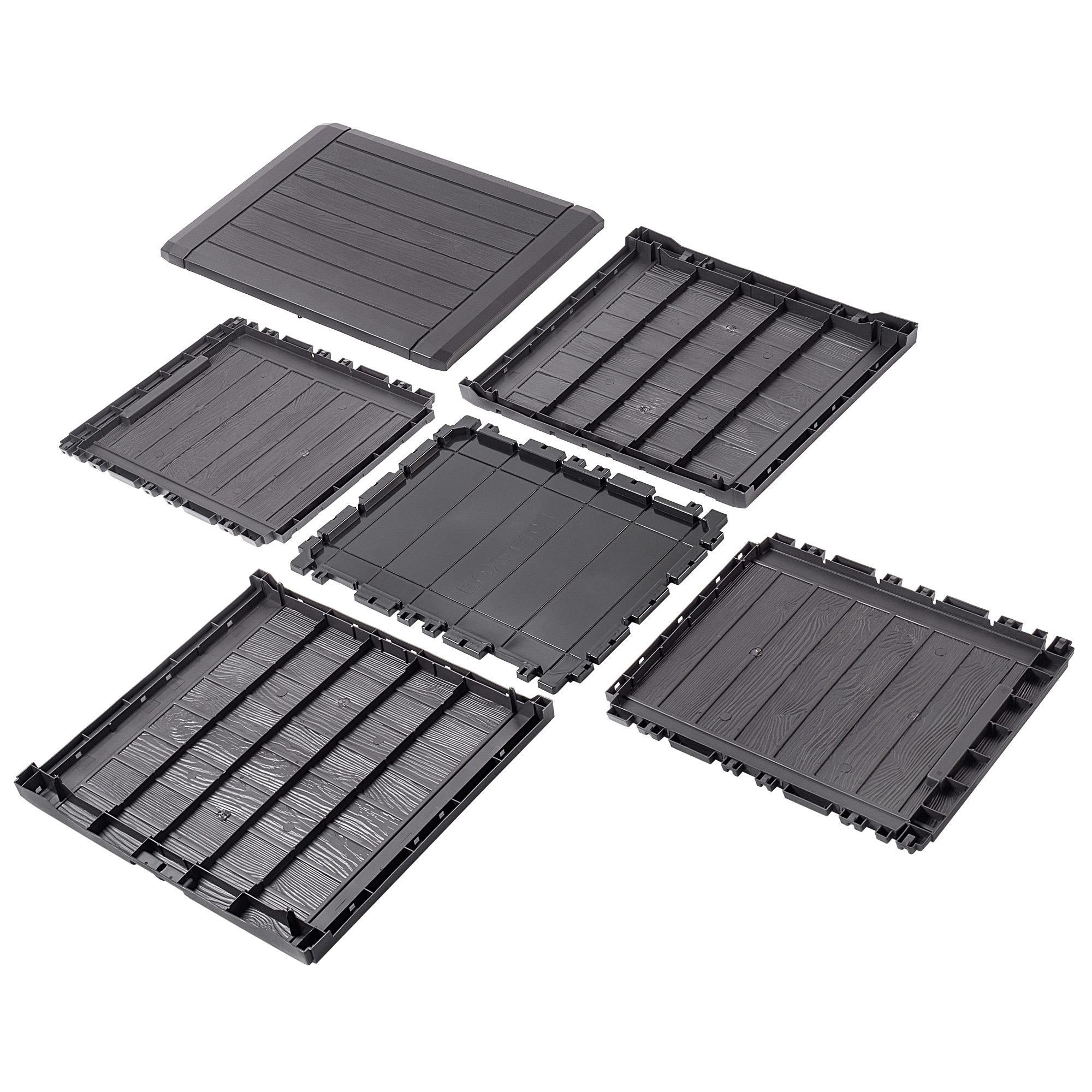 Skrzynia ogrodowa Grewena 140L, ciemny brąz