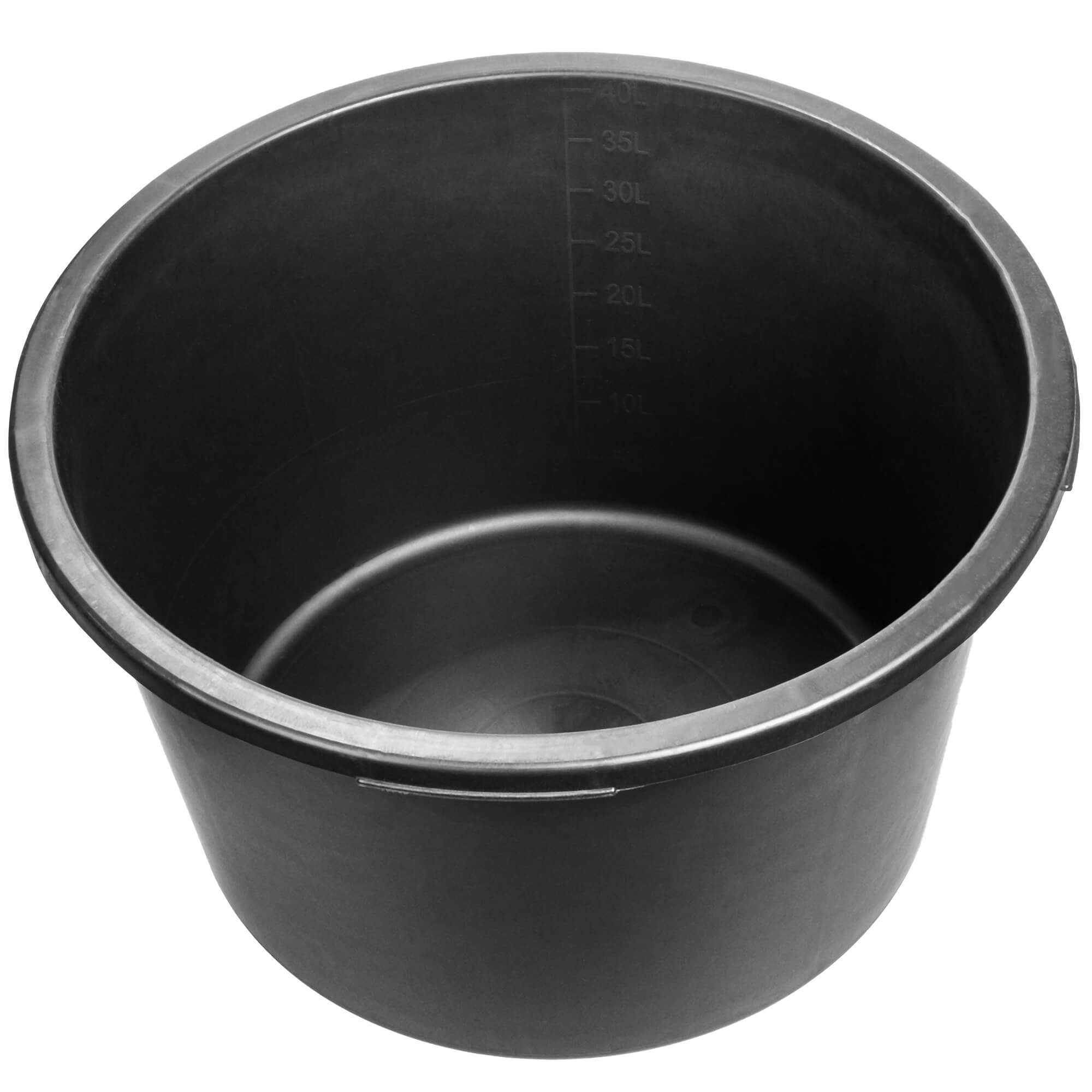 Kastra budowlana okrągła 40L, czarna