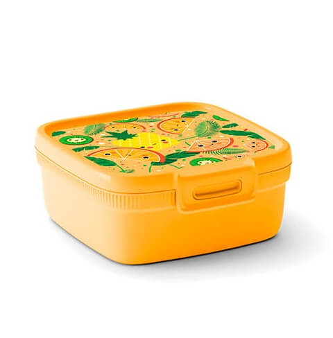 Pojemnik na żywność kwadratowy Curver Snap Box 0.9L pomarańczowy