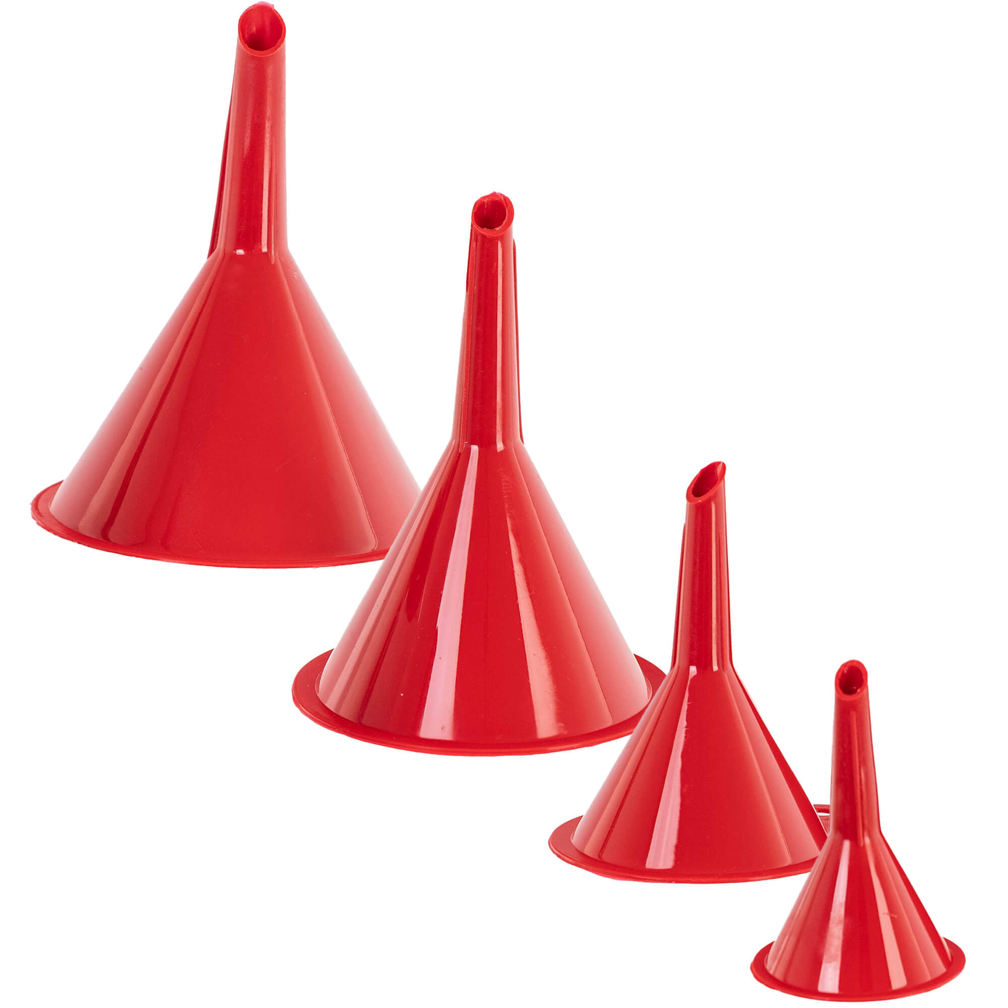 Zestaw lejków uniwersalnych Ranea czerwony 4 szt.