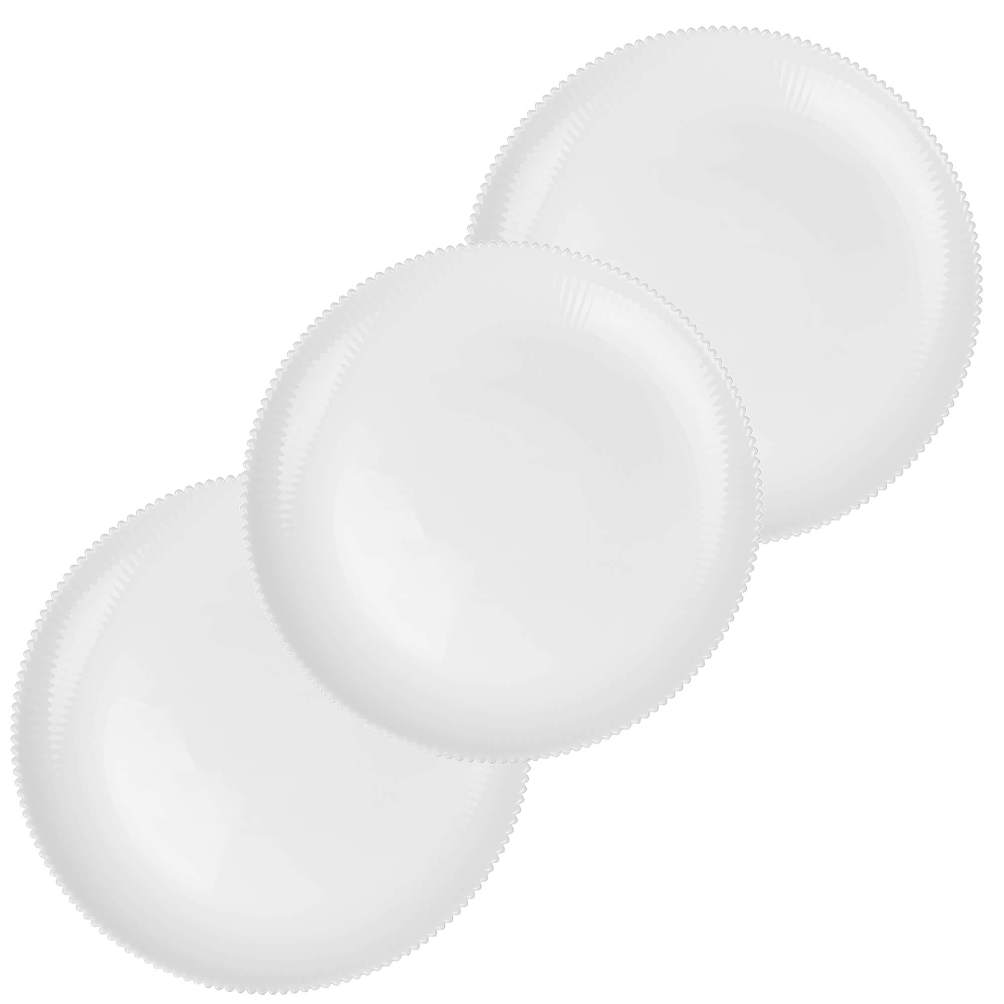Talerz płytki Regno 26.5 cm biały 3 szt.