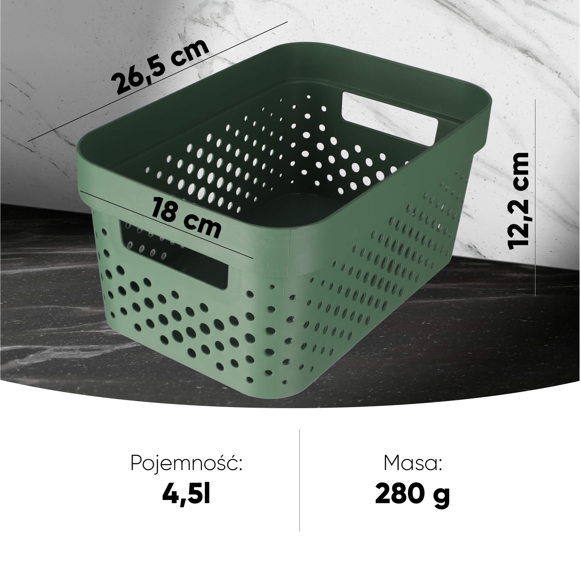 Pojemnik plastikowy Infinity Eko Curver 4.5L, zielony