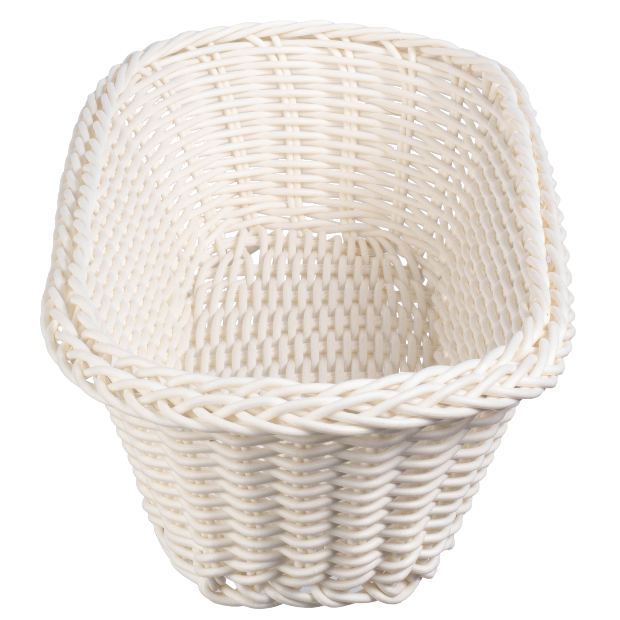 Koszyk pleciony Arezzo podłużny, kremowy