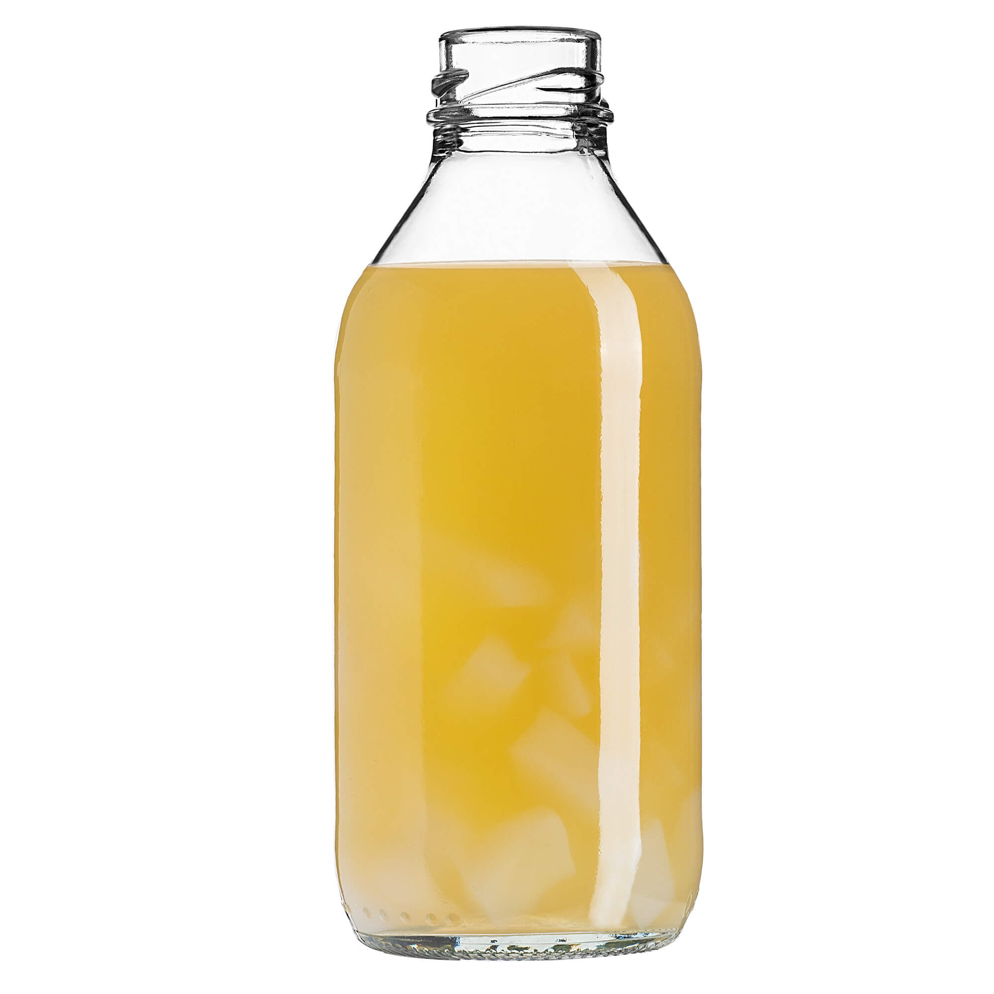 Szklana butelka na sok Potelle 0.33L z czarną zakrętką 10 szt.