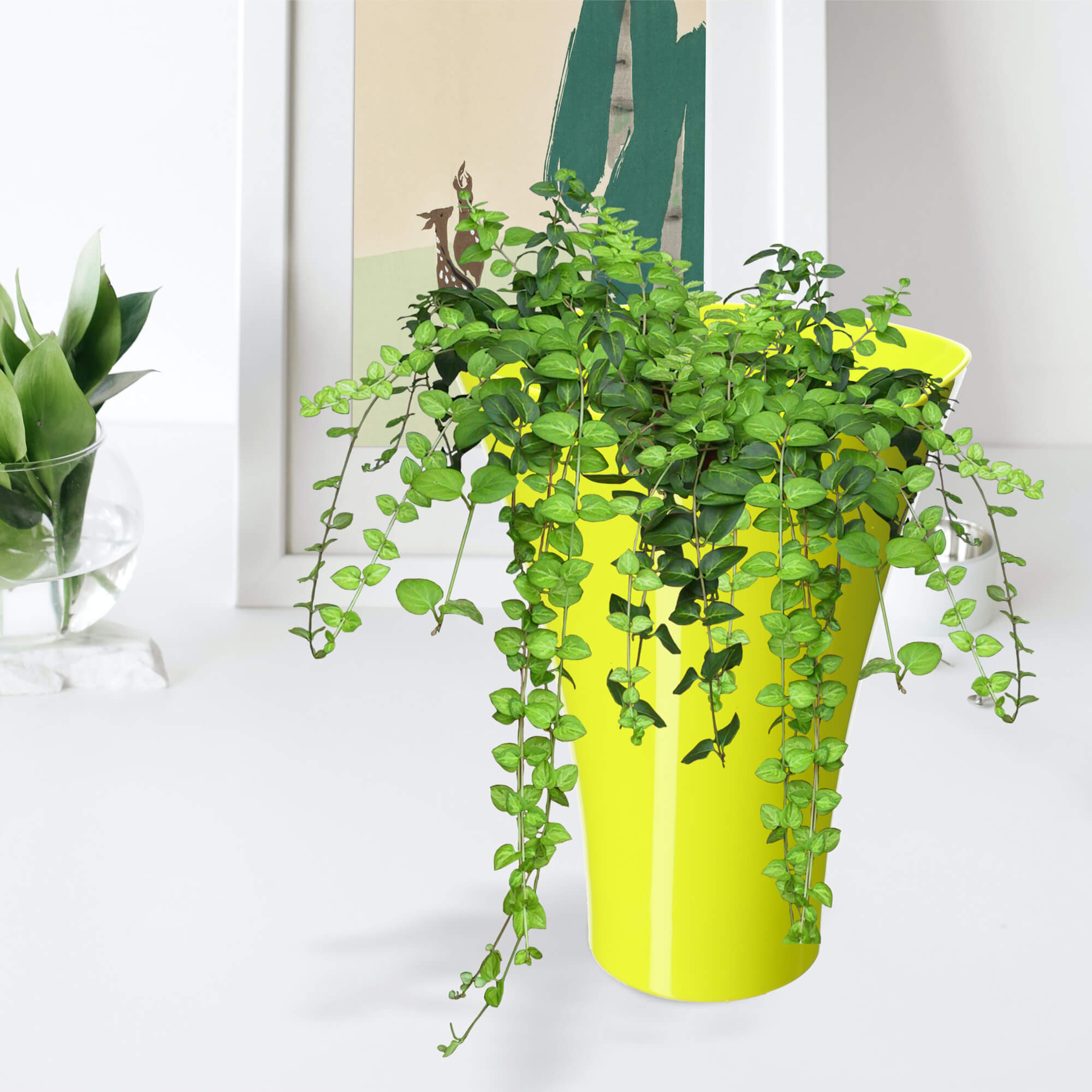 Doniczka na kwiaty Meria 17 cm, limonkowa