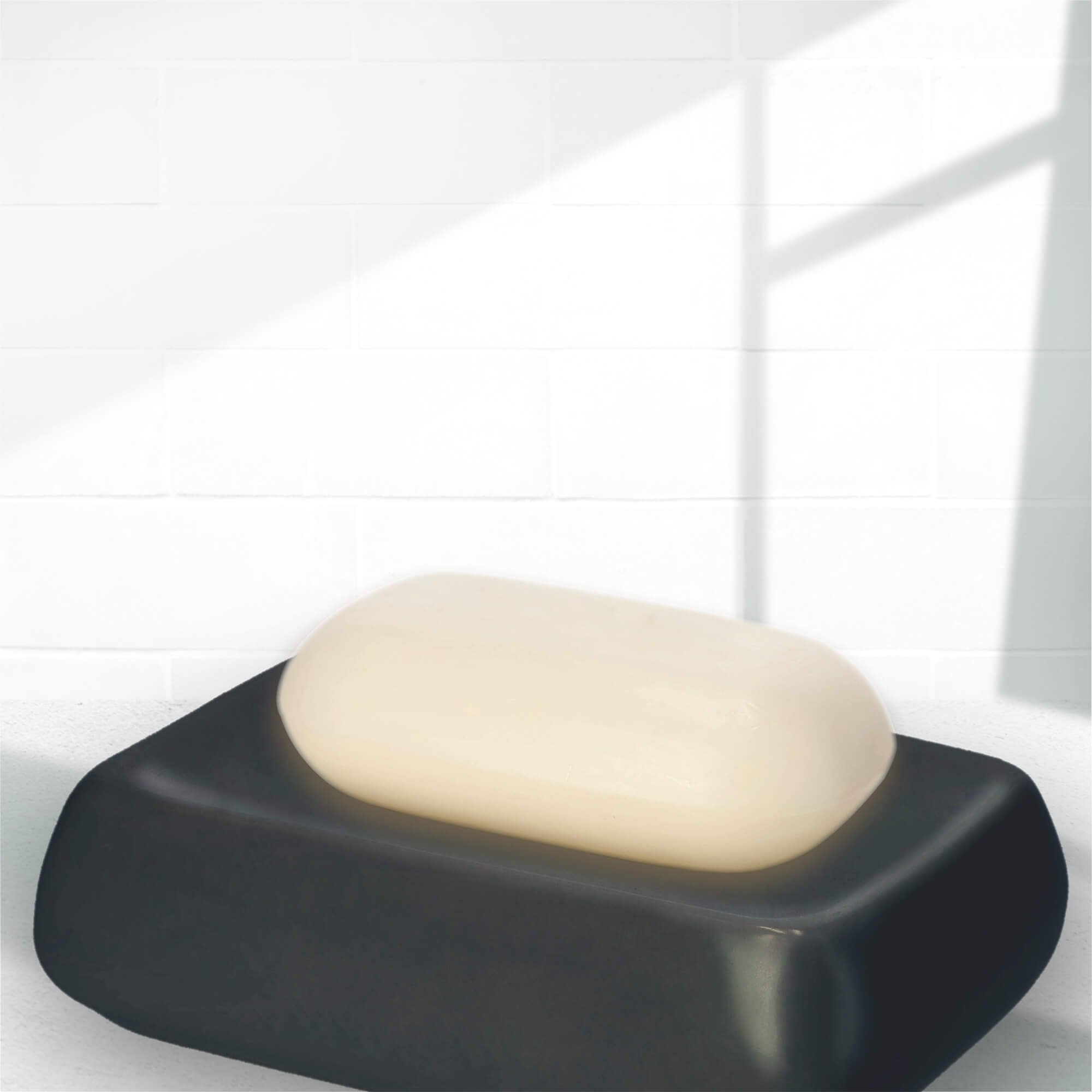 Mydelniczka ceramiczna 12 x 10 x 3 cm, szara