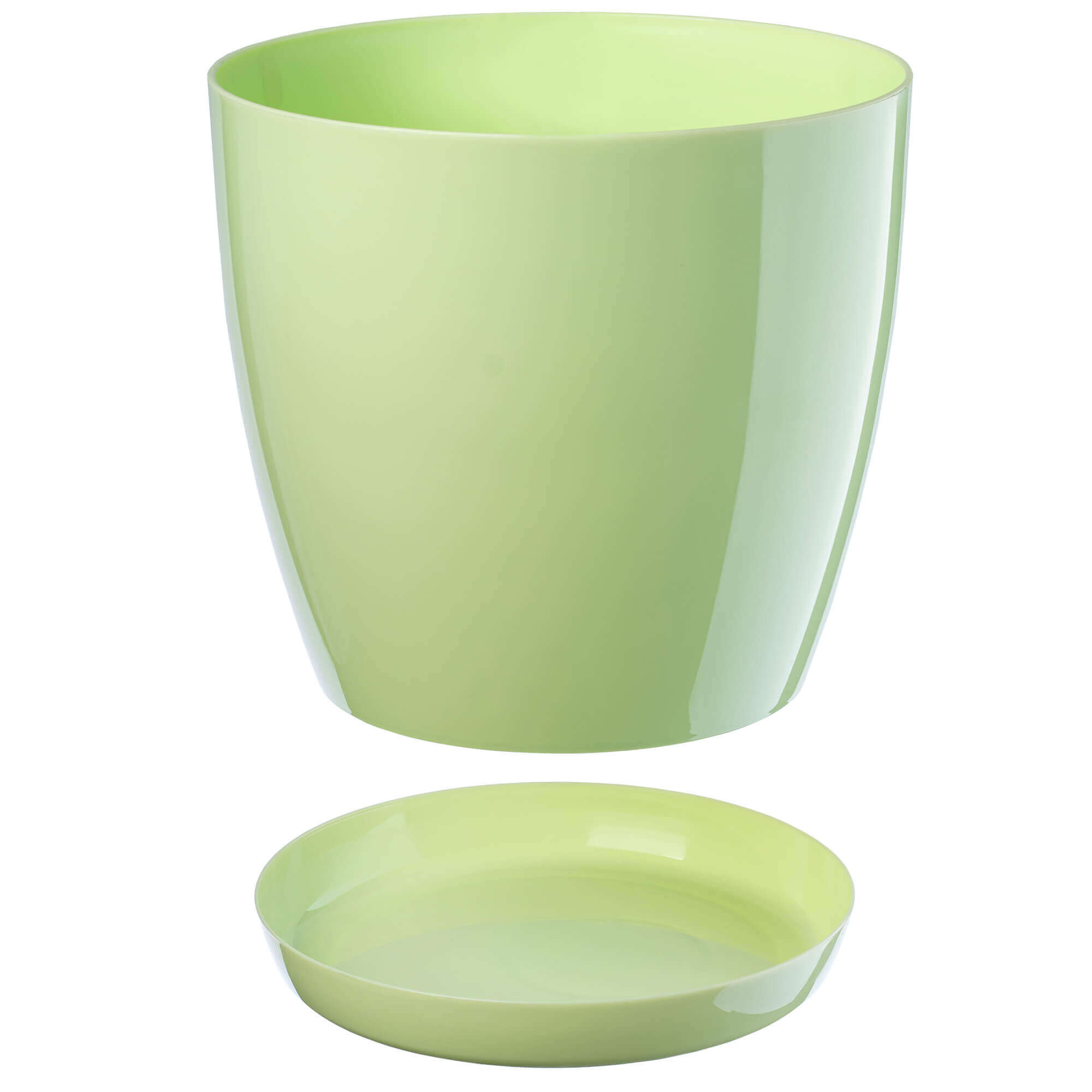 Doniczka na kwiaty z podstawką 20 cm, pastelowa zieleń