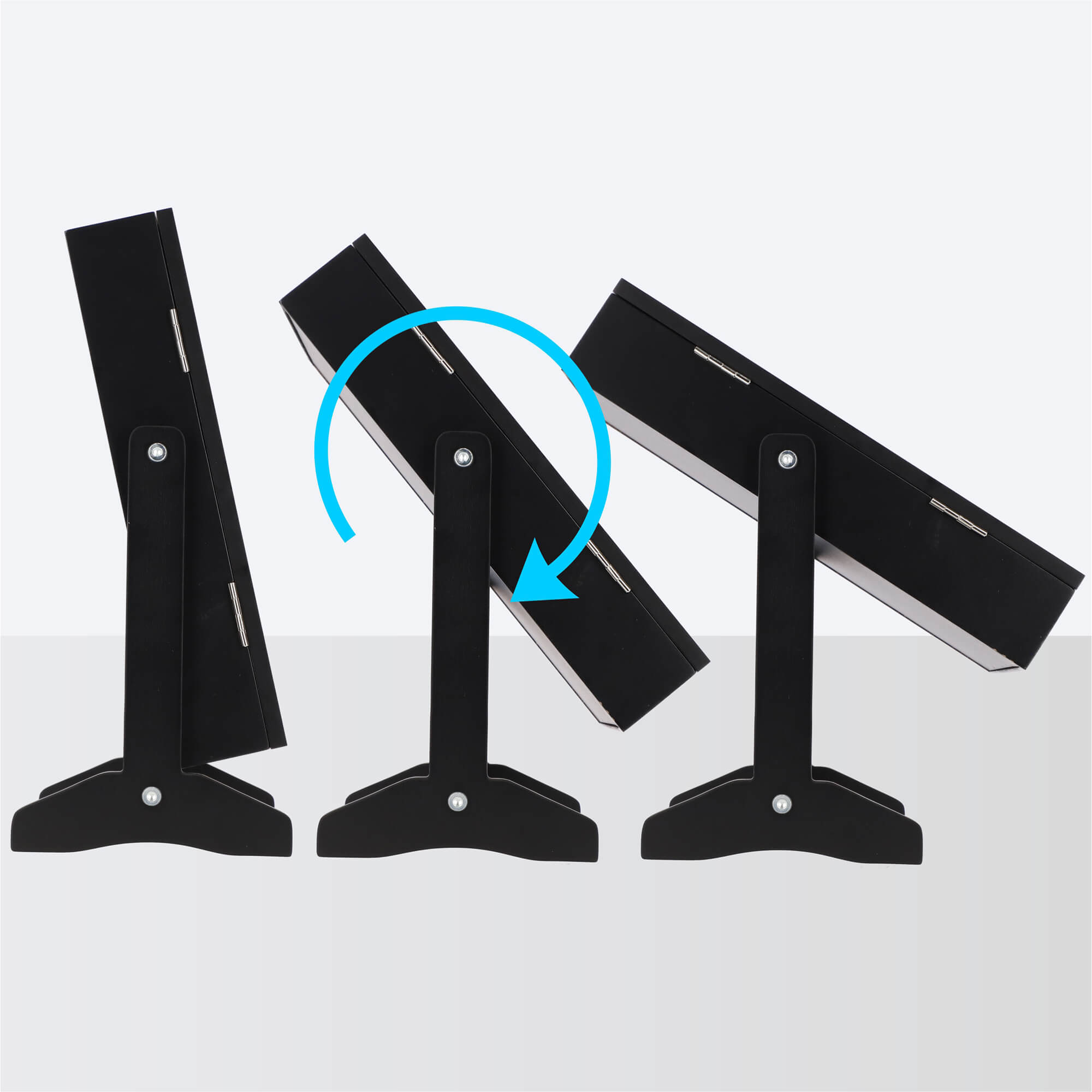 Szafka na biżuterię z lustrem Trullo 19 x 30 cm, czarna