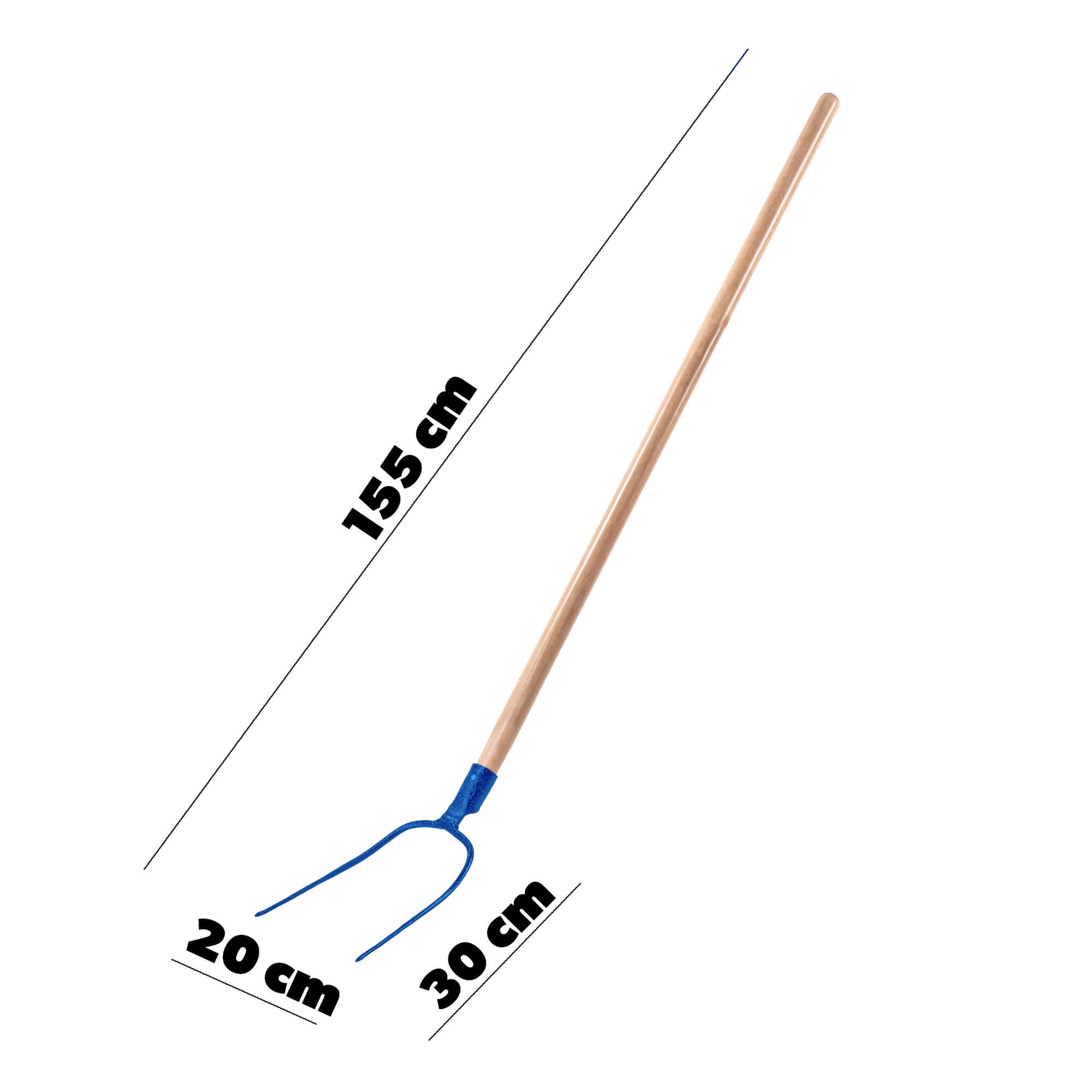 Widły stalowe do siana Macra 2 zęby, 155 cm