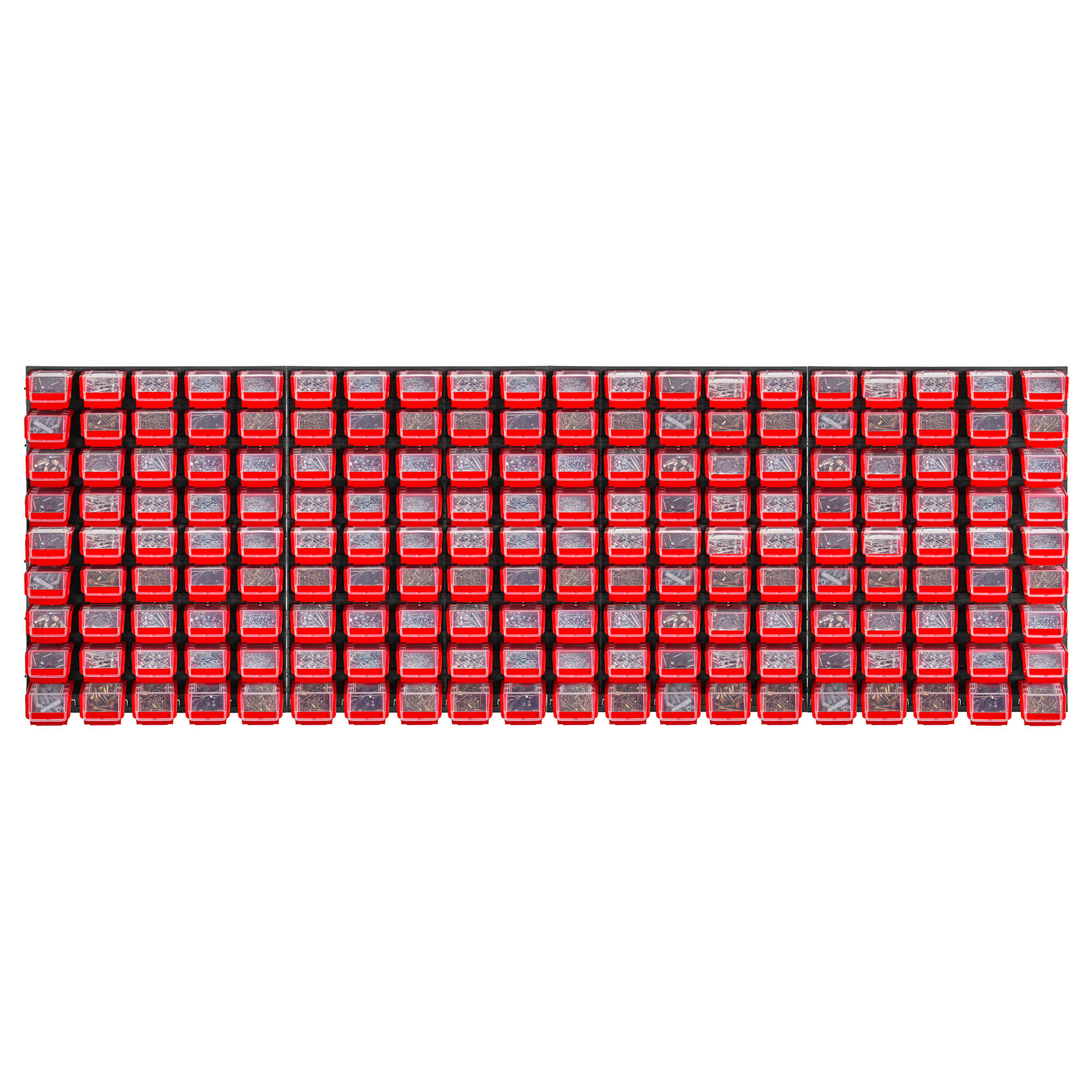 Tablica warsztatowa Lokke 180 elementów 232 x 78 cm, czerwona