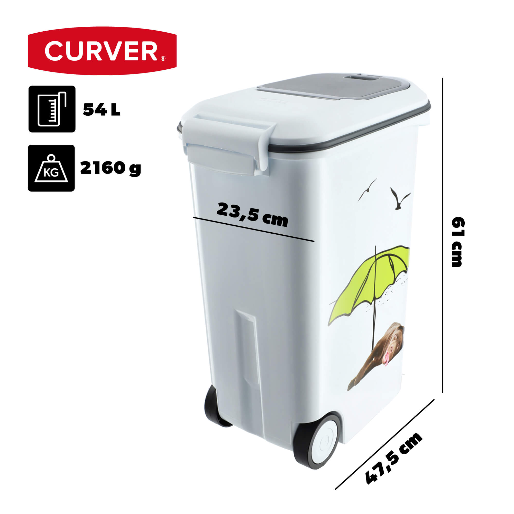 Pojemnik na karmę dla psa Curver Pet Life 54L