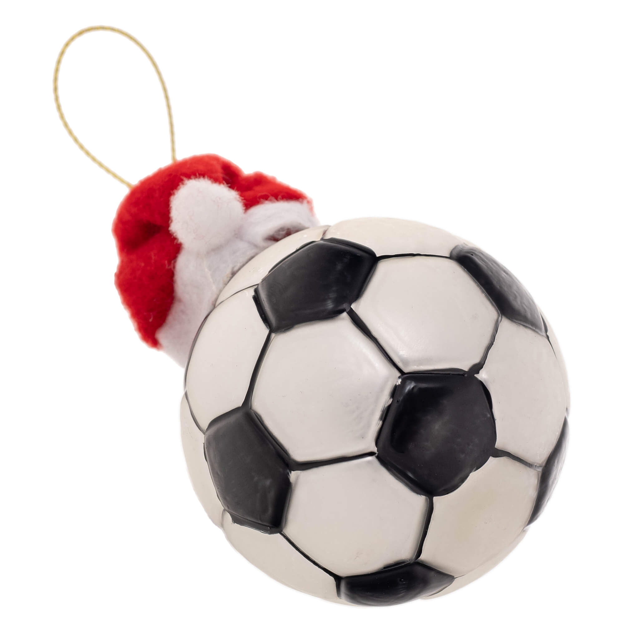 Bombka szklana choinkowa Ronno piłka w czapce Mikołaja