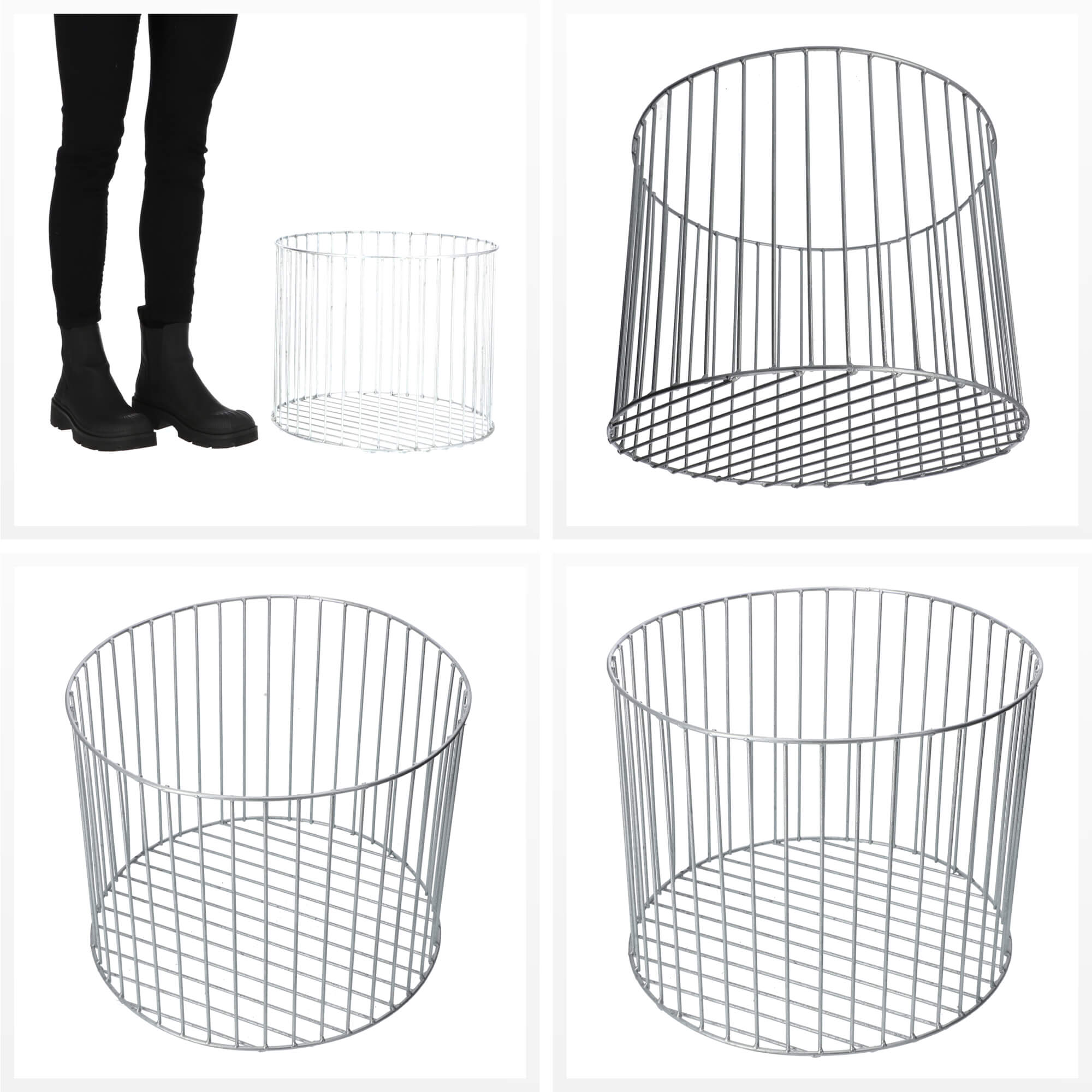 Donica stalowa gabionowa 39 x 32 cm